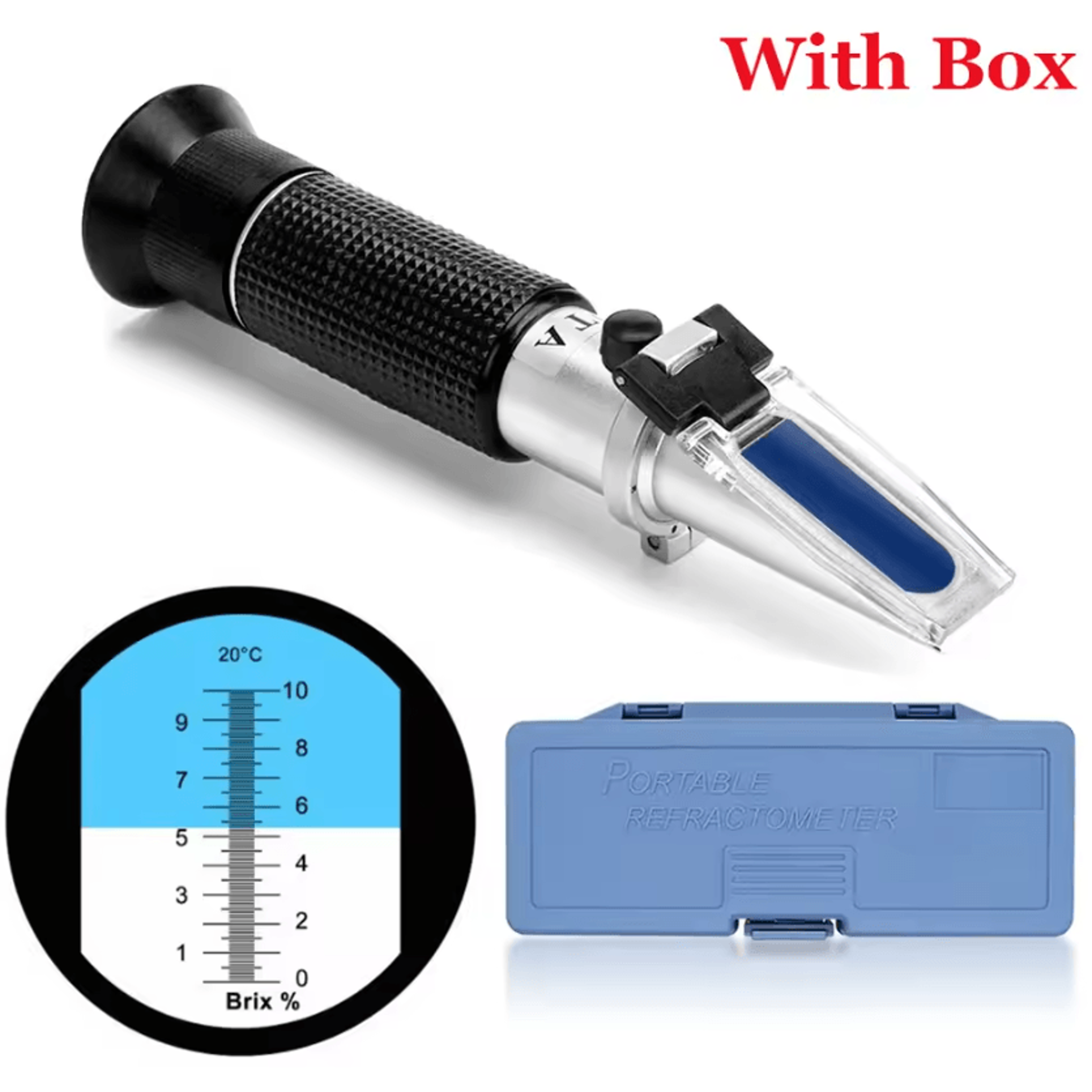 010 Brix Handhelds Sugar Refractometer With ATC 6
