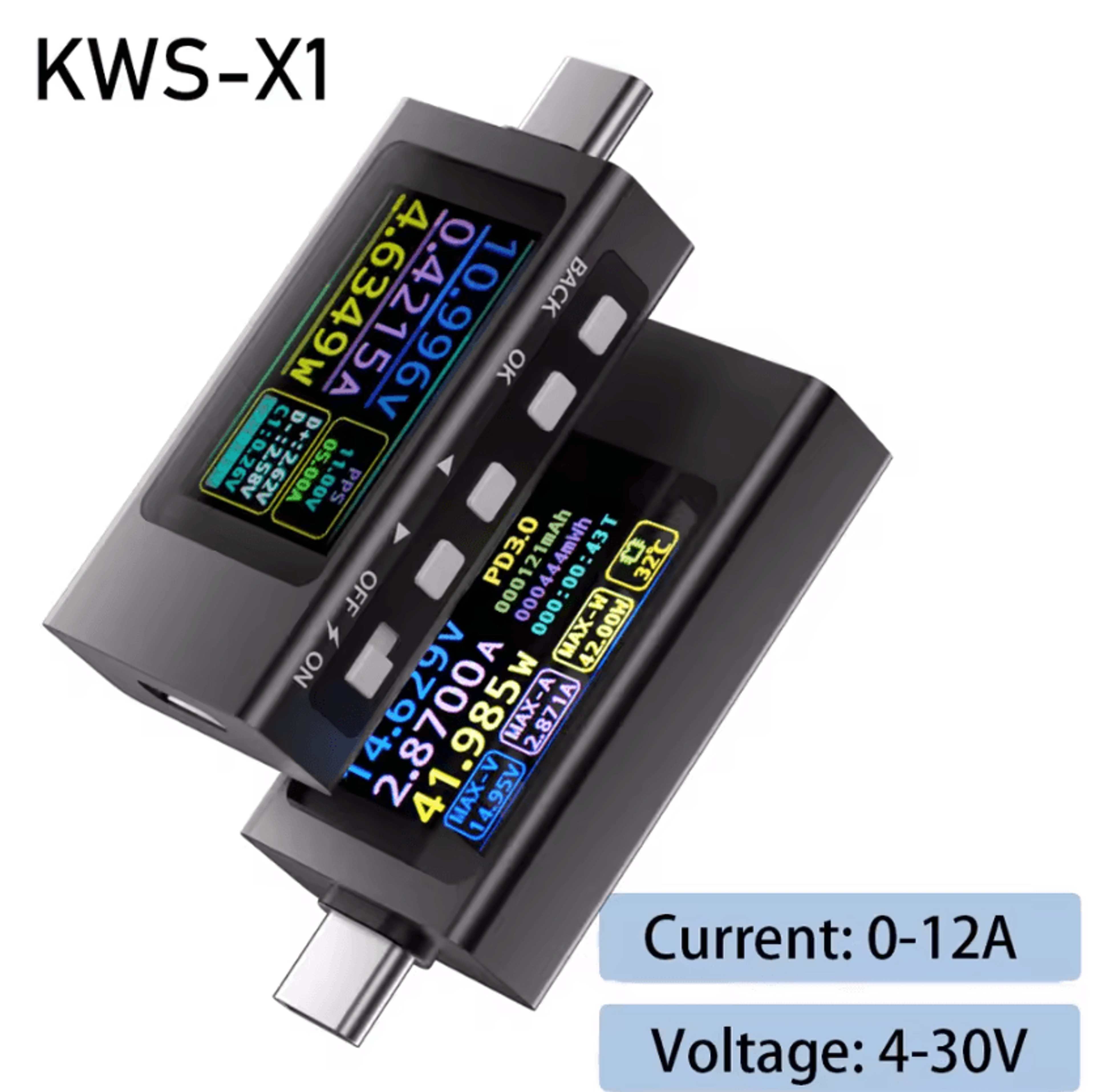 DC430V TypeC USB Power Meter With Color Display 5