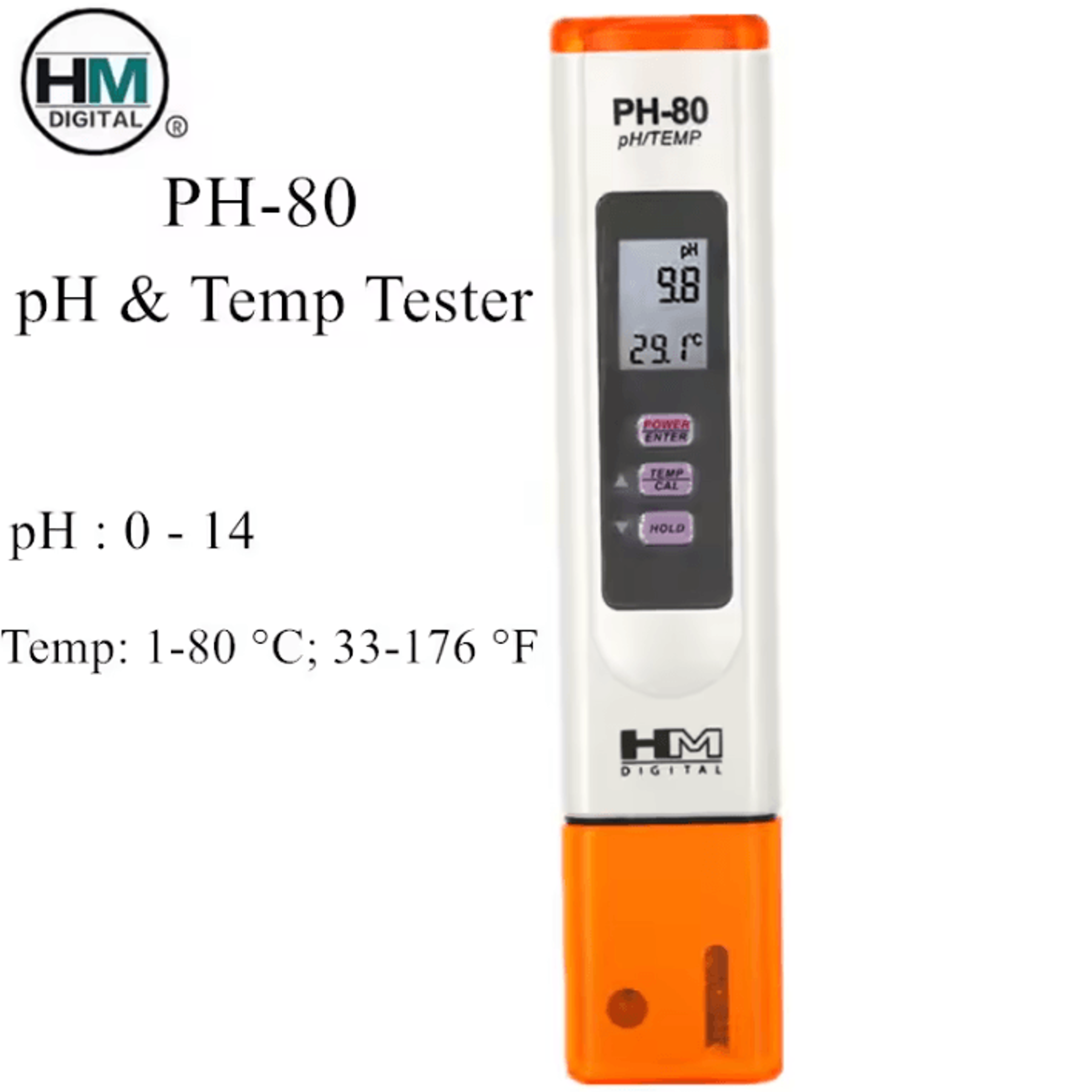 HM PH80 Digital PH And Temperature Meter With ATC 0