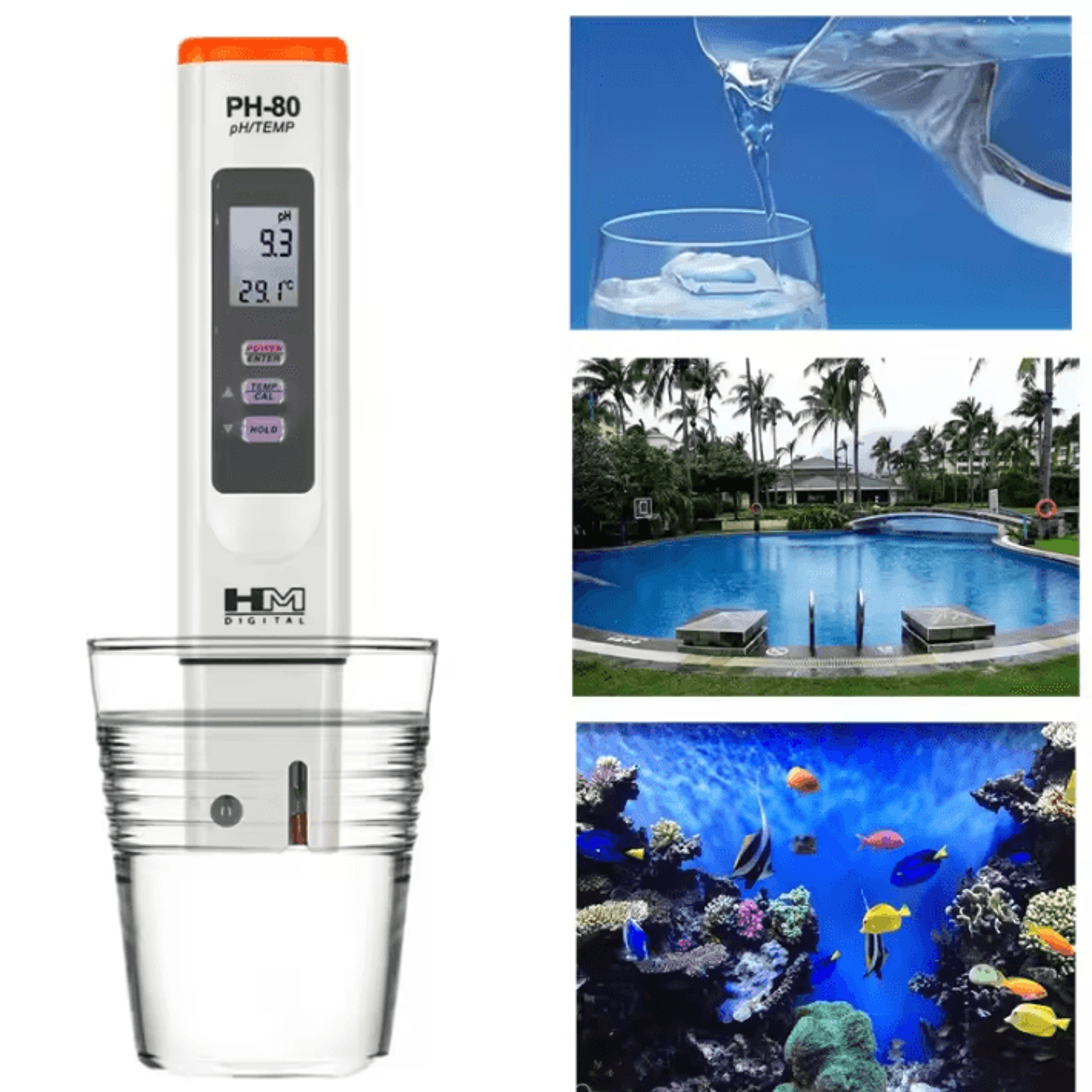 HM PH80 Digital PH And Temperature Meter With ATC 4