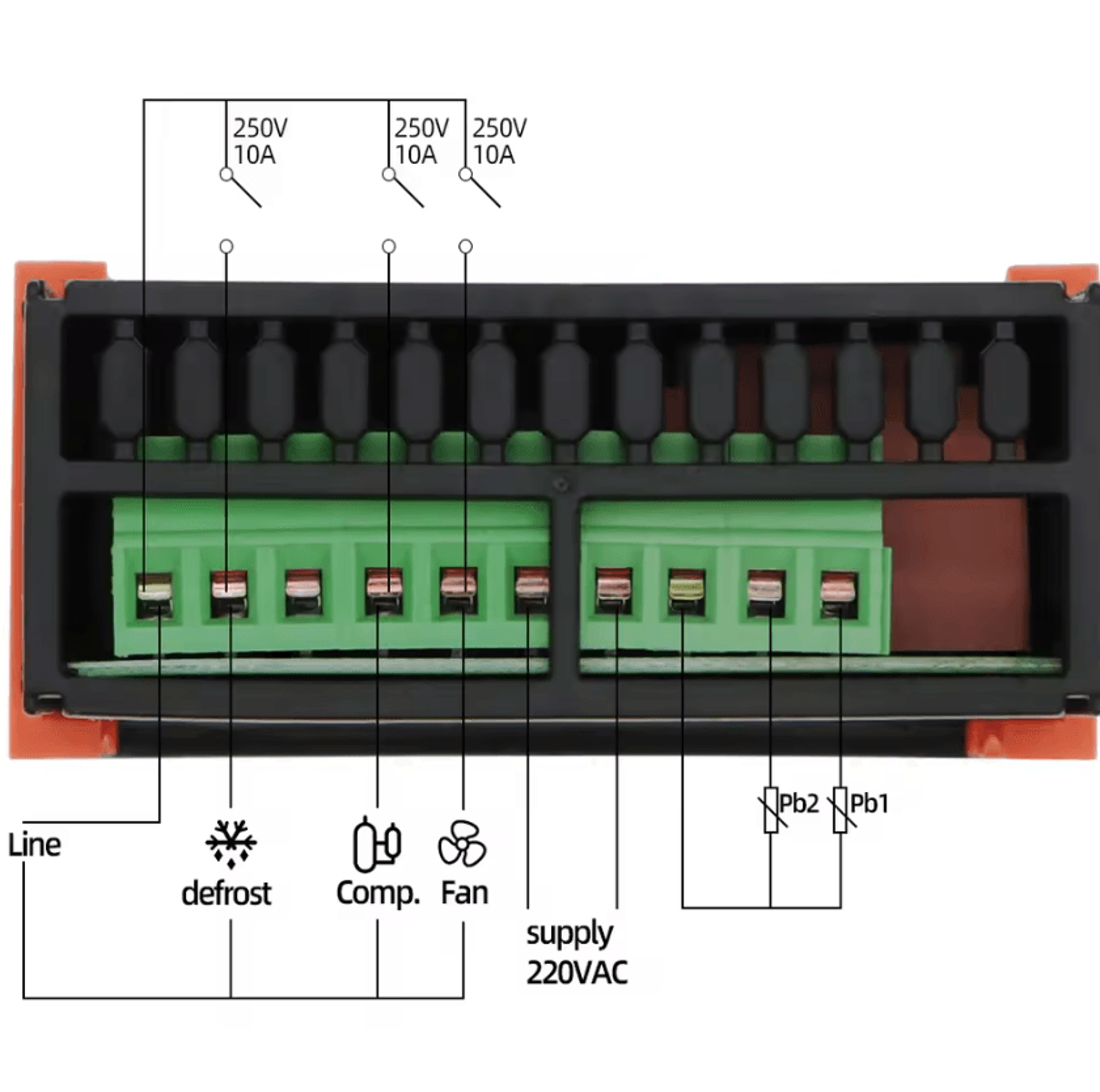 ETC974 220V Digital Temperature Controller With NTC Sensor 5