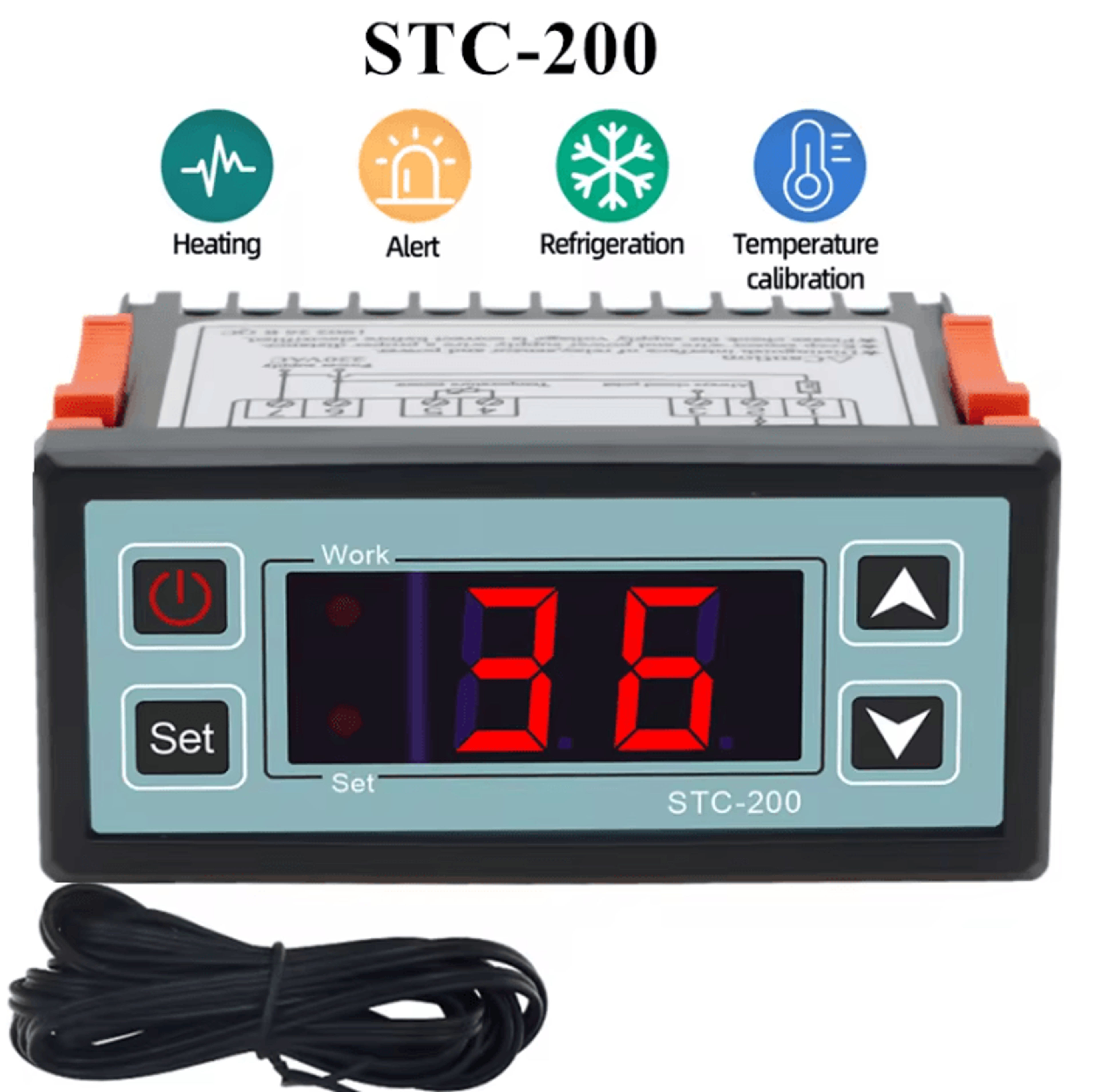 STC200 Mini Digital Temperature Controller 220V Heating Cooling Thermostat 0