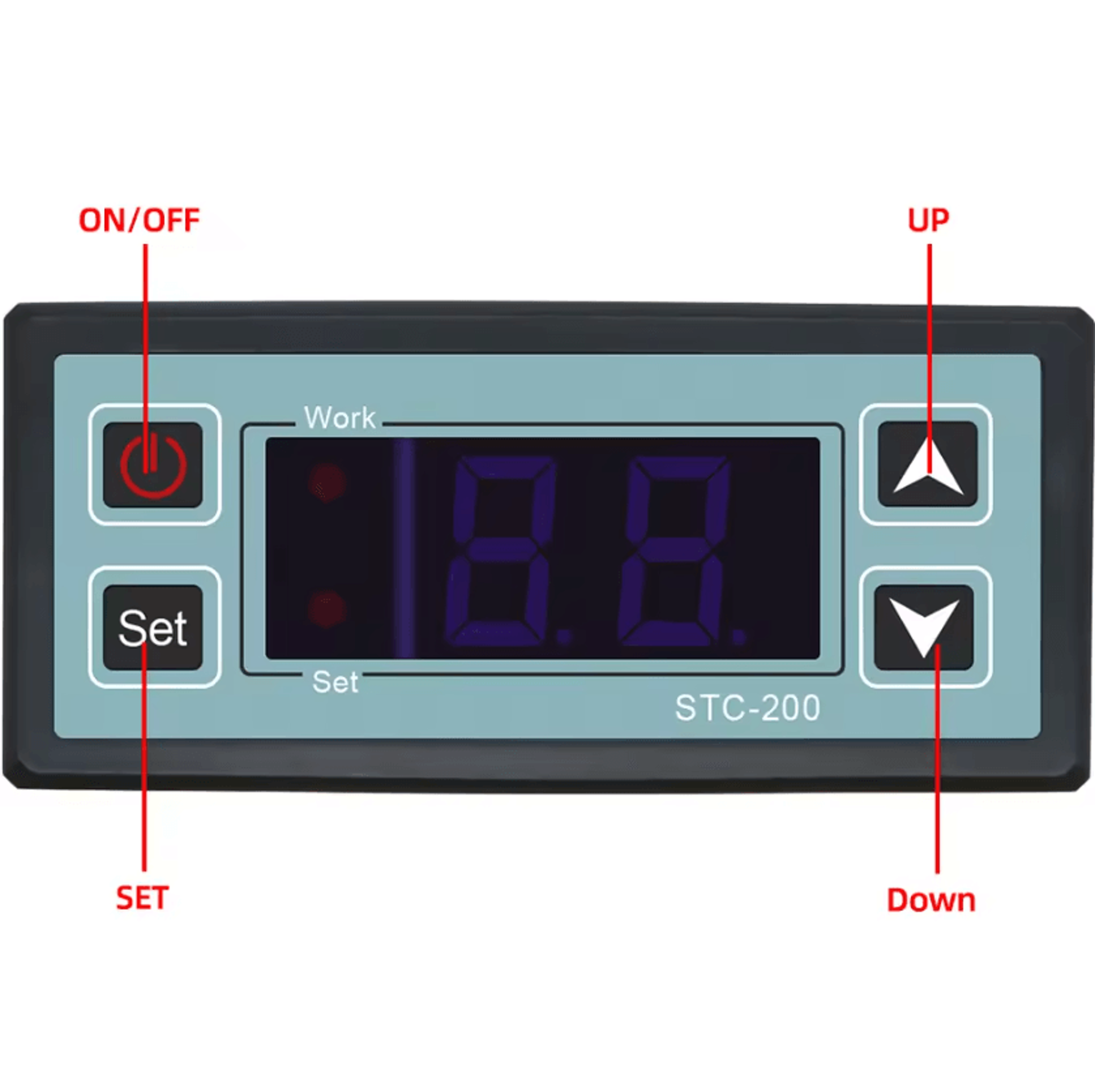 STC200 Mini Digital Temperature Controller 220V Heating Cooling Thermostat 4