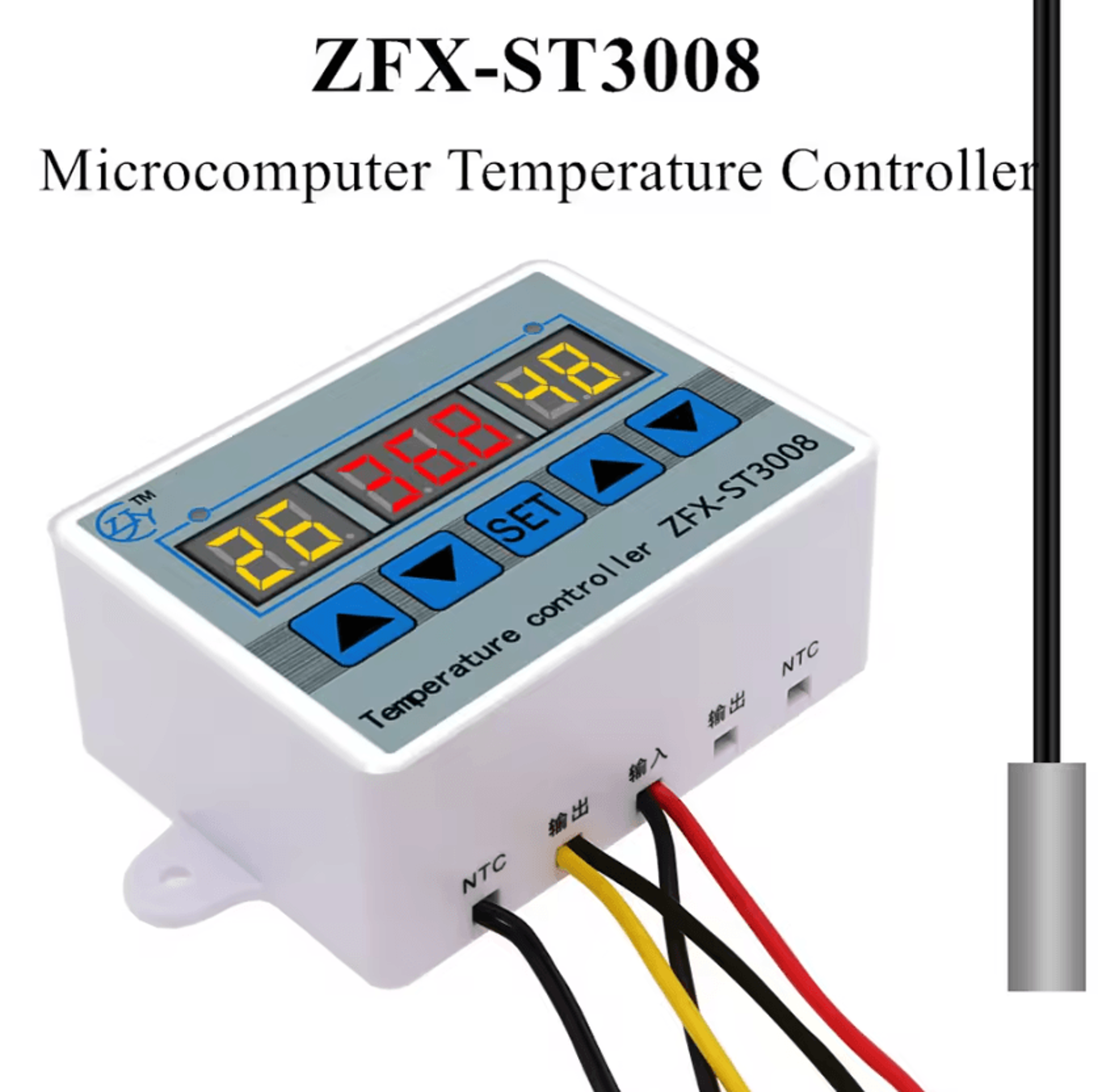 ZFXST3008 Digital Temperature And Time Controller With NTC10K Sensor 0
