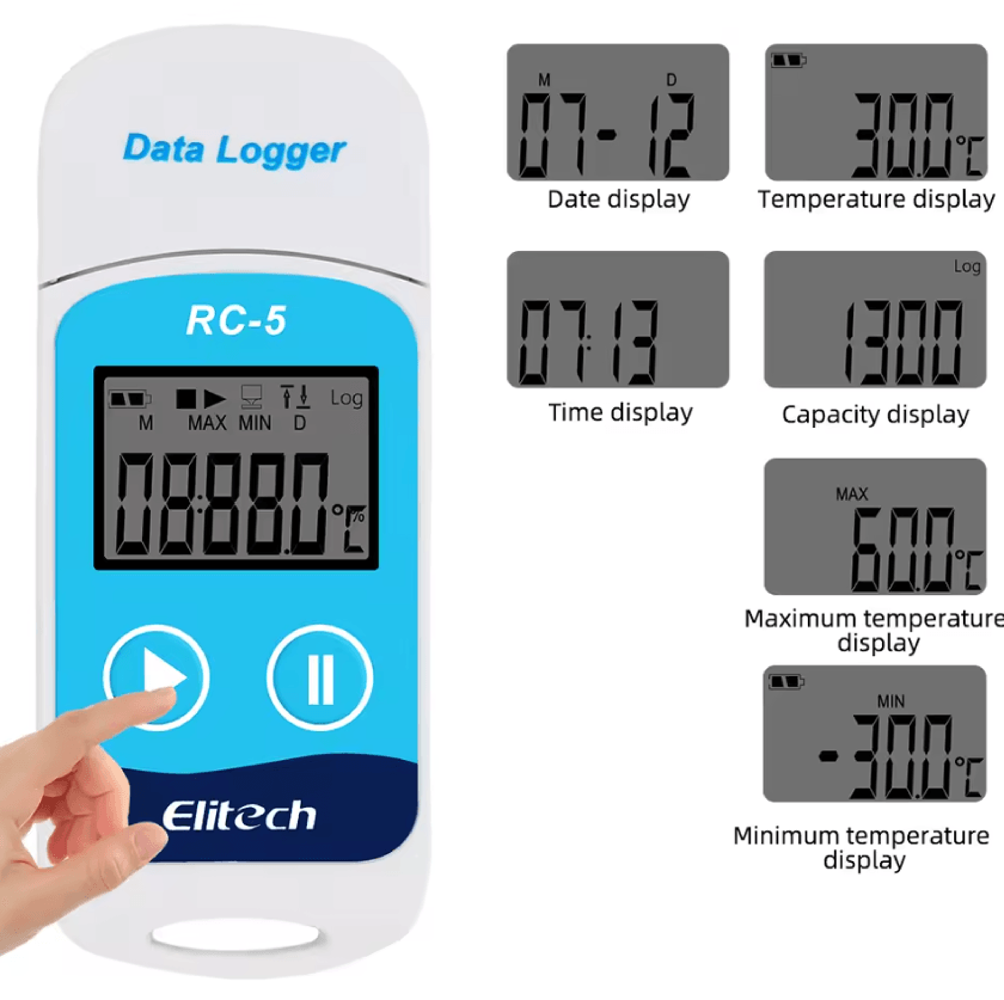 RC5 High Precision USB Temperature Data Logger 3