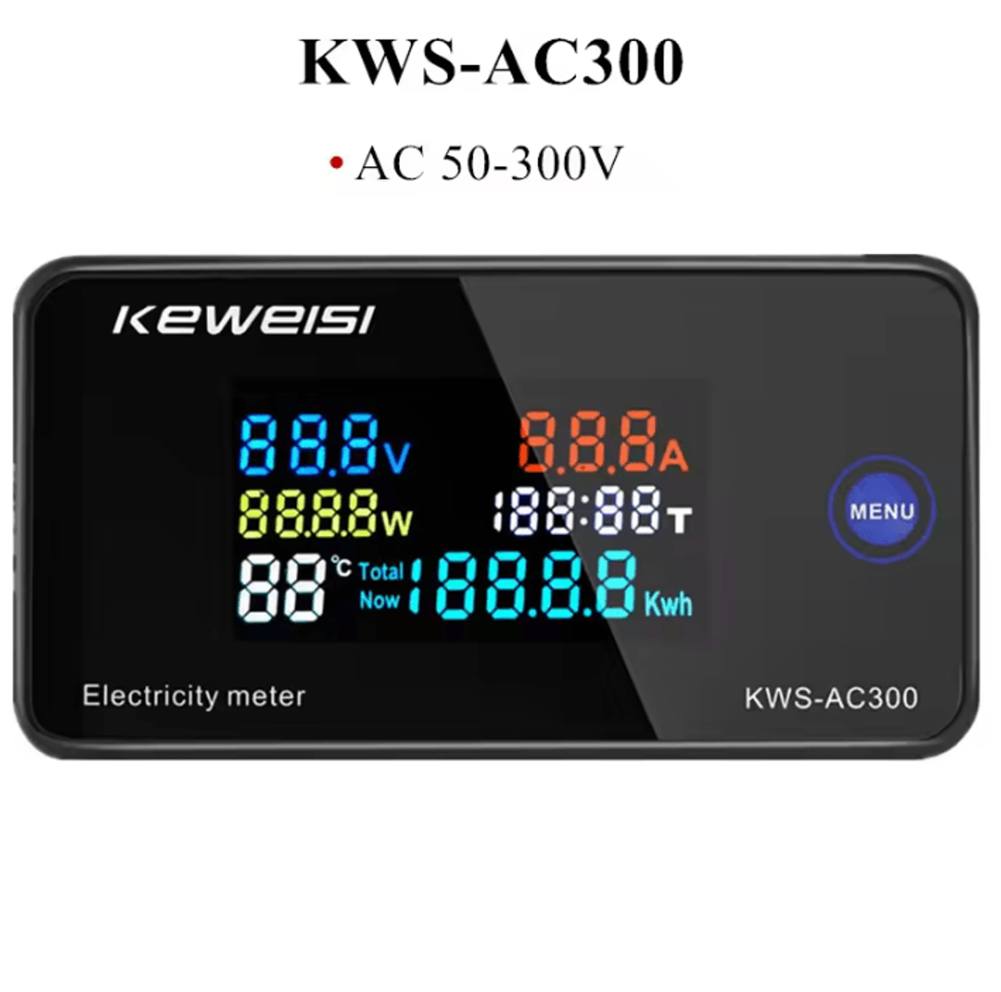 kws-ac300 digital ac power and energy meter 50-300v