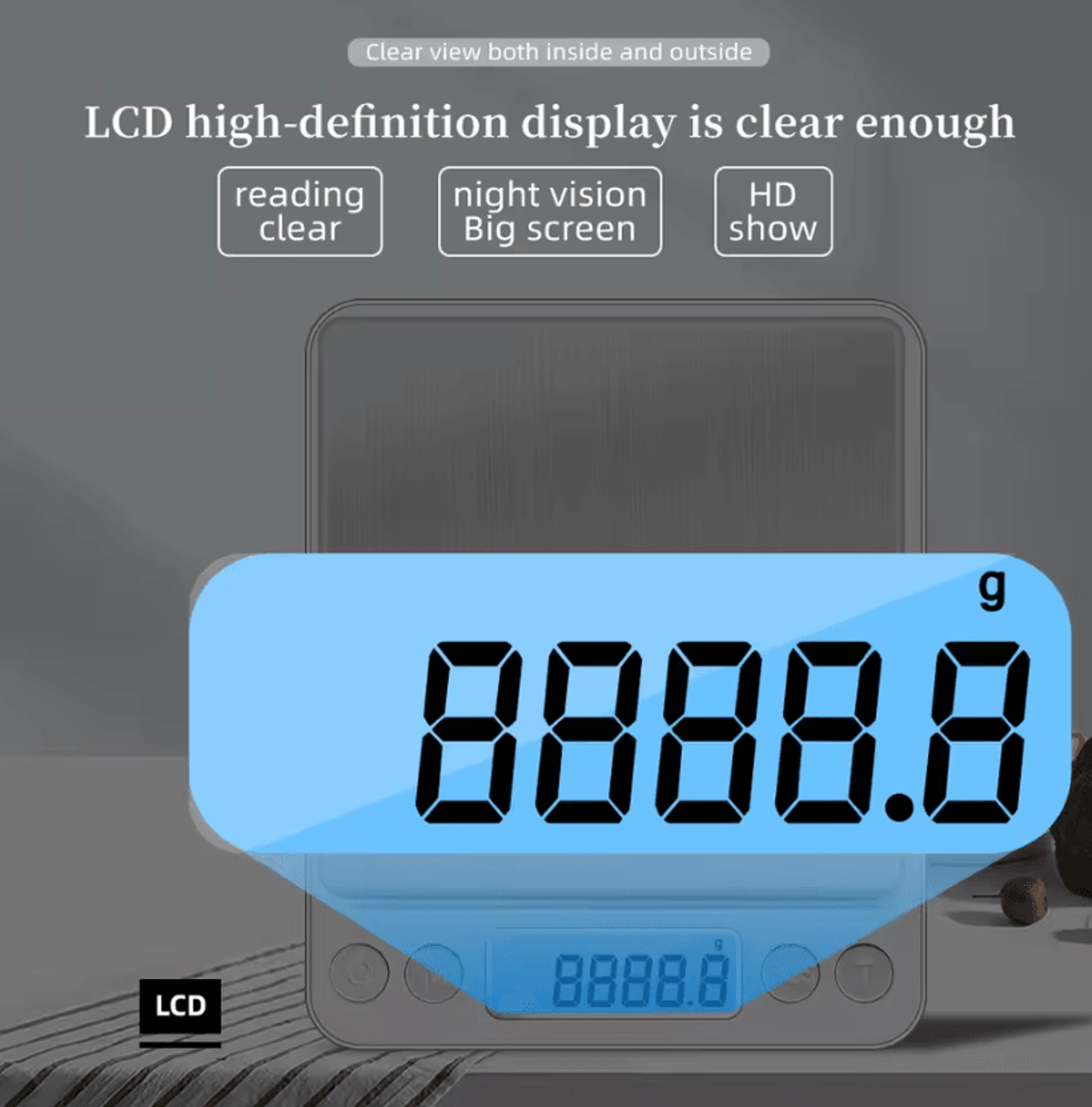 High Precision Digital Kitchen And Jewelry Scale With LCD Display 3