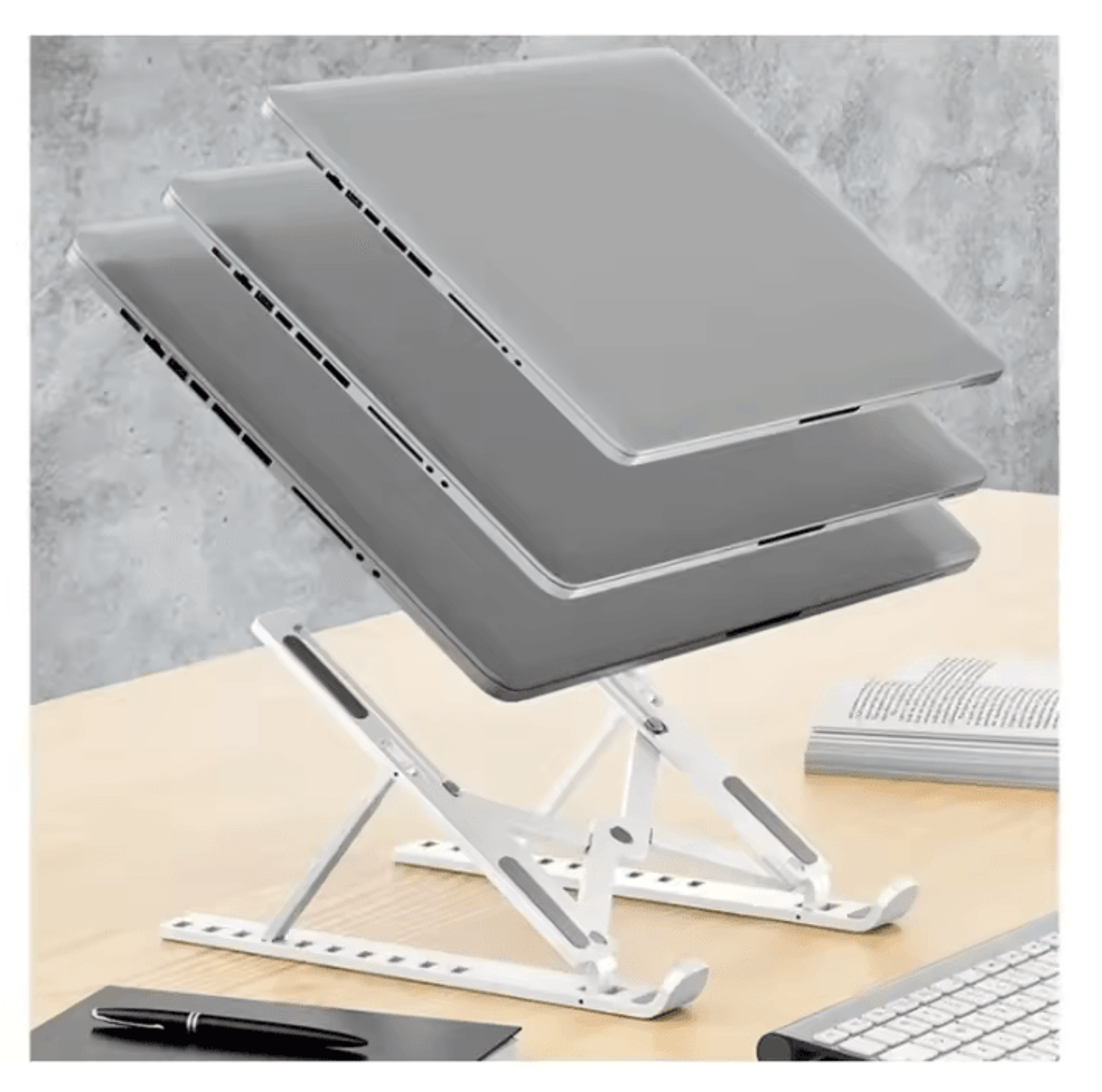 Foldable Laptop Stand Adjustable Cooling Support For Desk 0