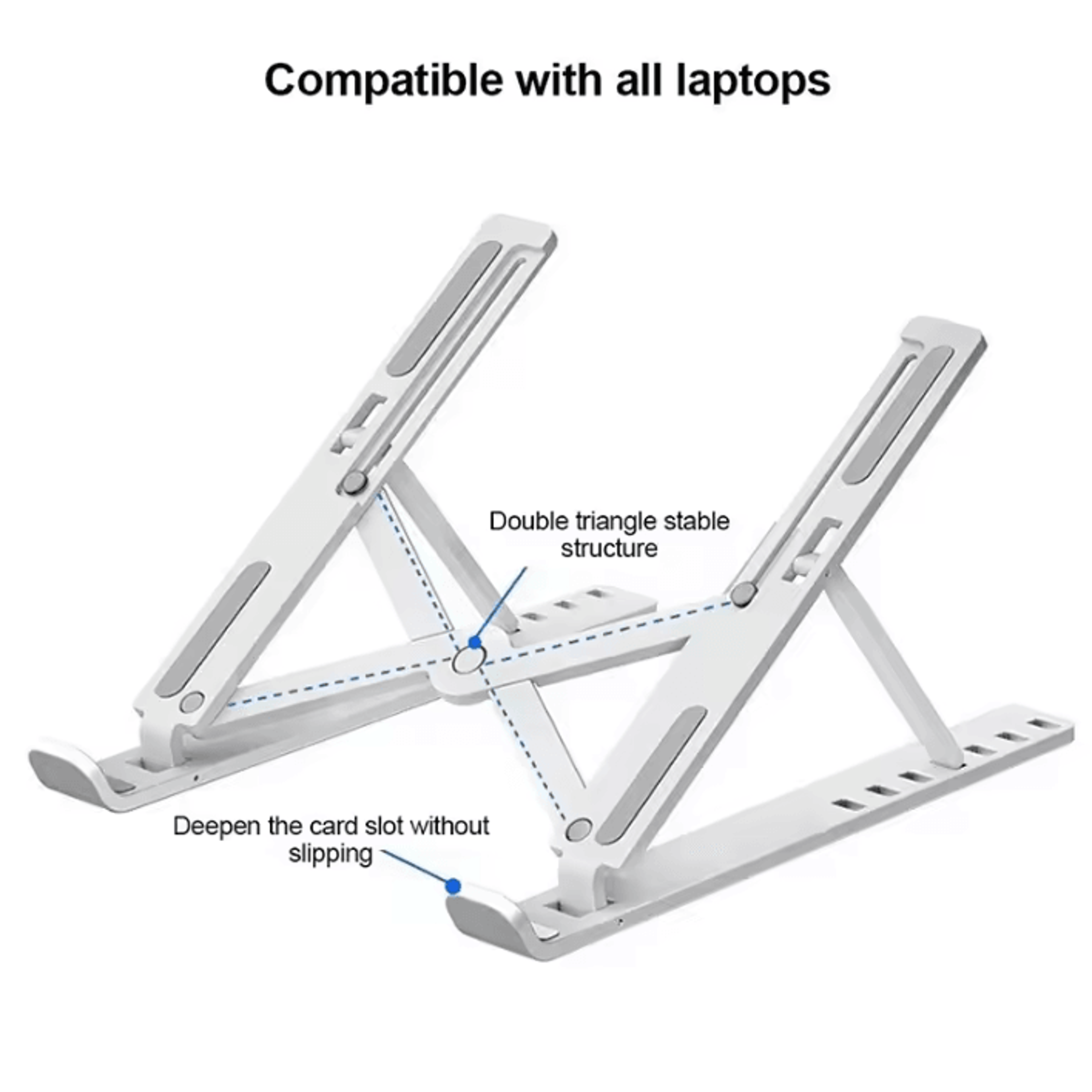 Foldable Laptop Stand Adjustable Cooling Support For Desk 5