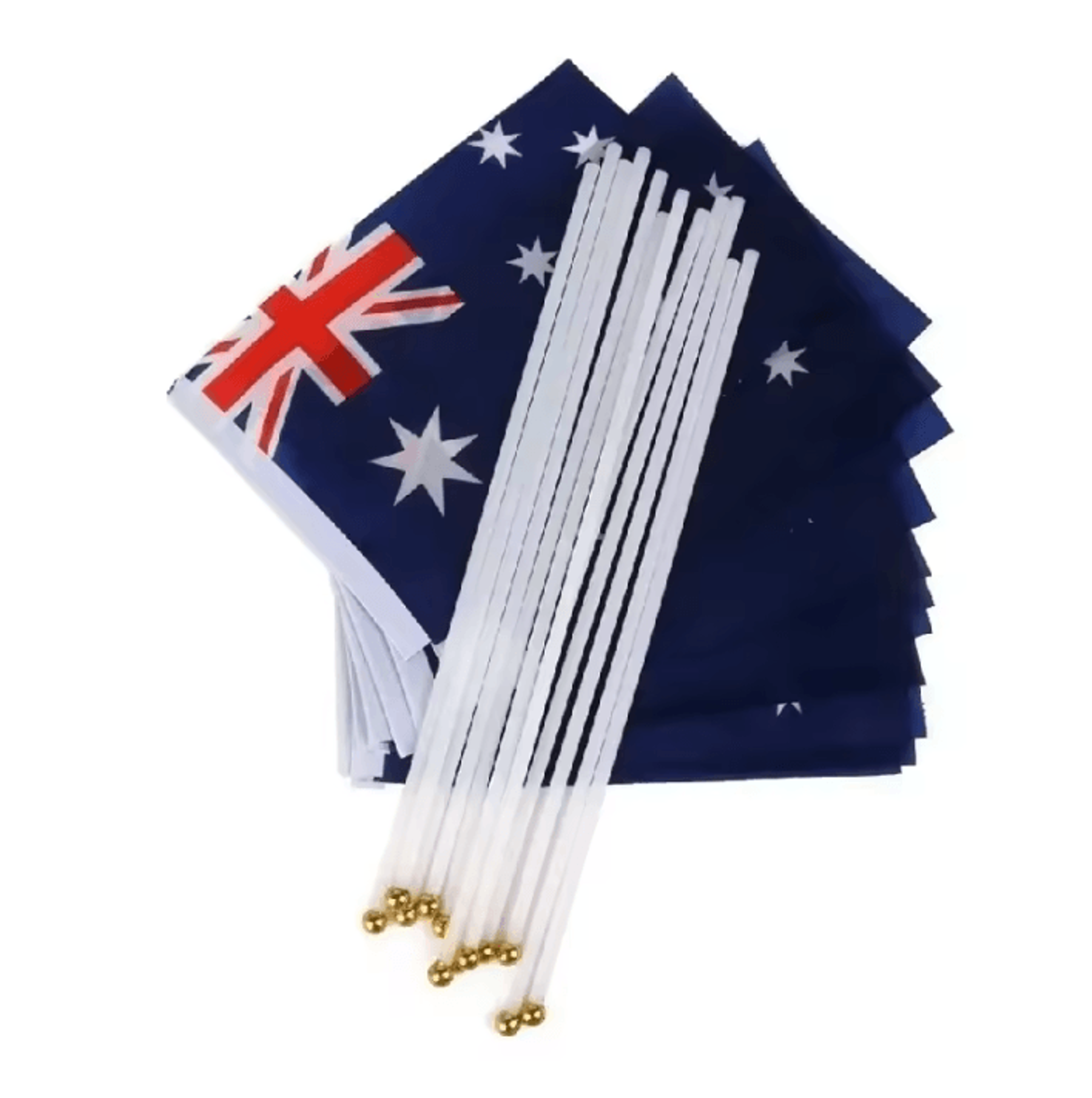 5 Or 10 Piece Handheld Australian Flags With Plastic Poles 4