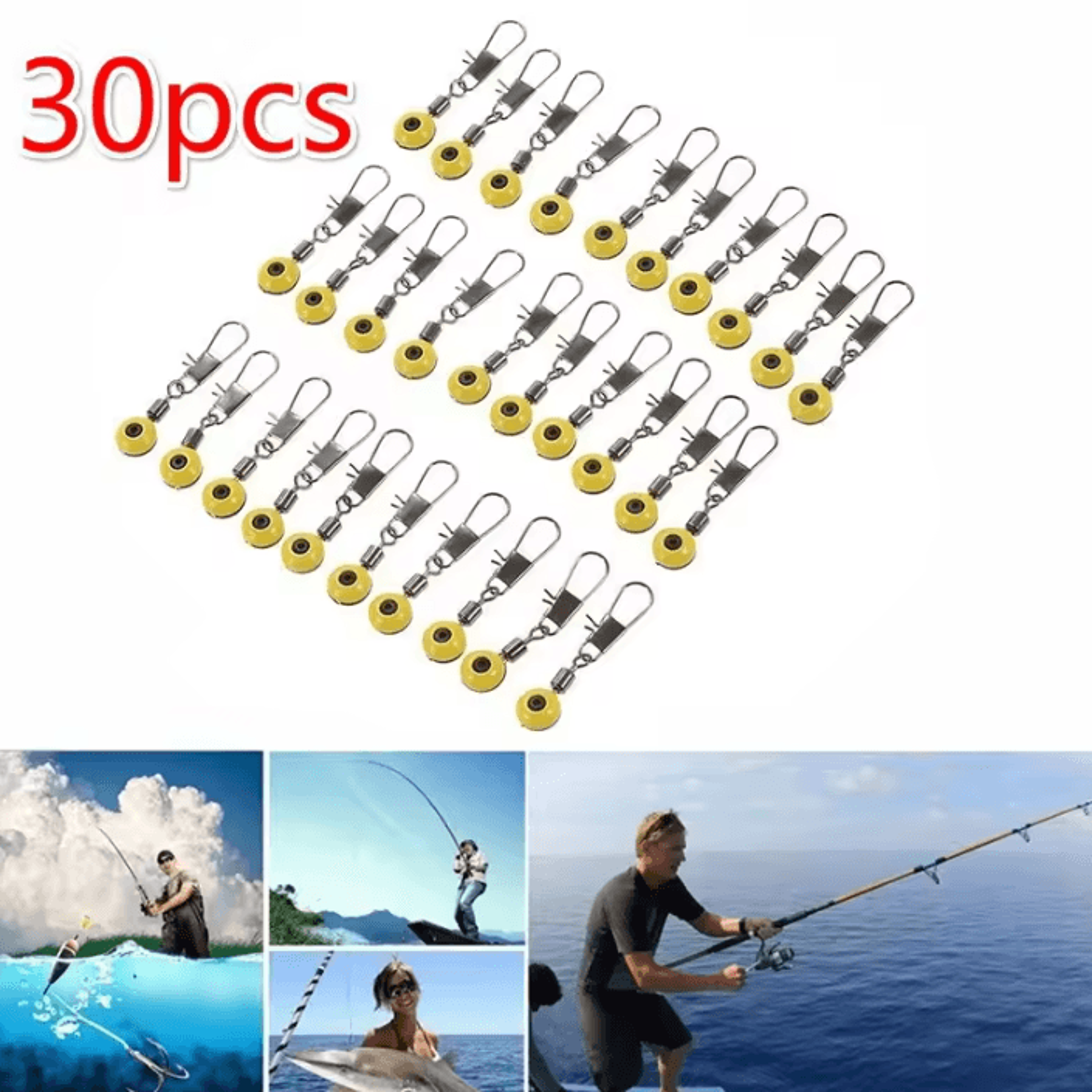 30 Piece Fishing Float Bobber Stop And Connector Set 5
