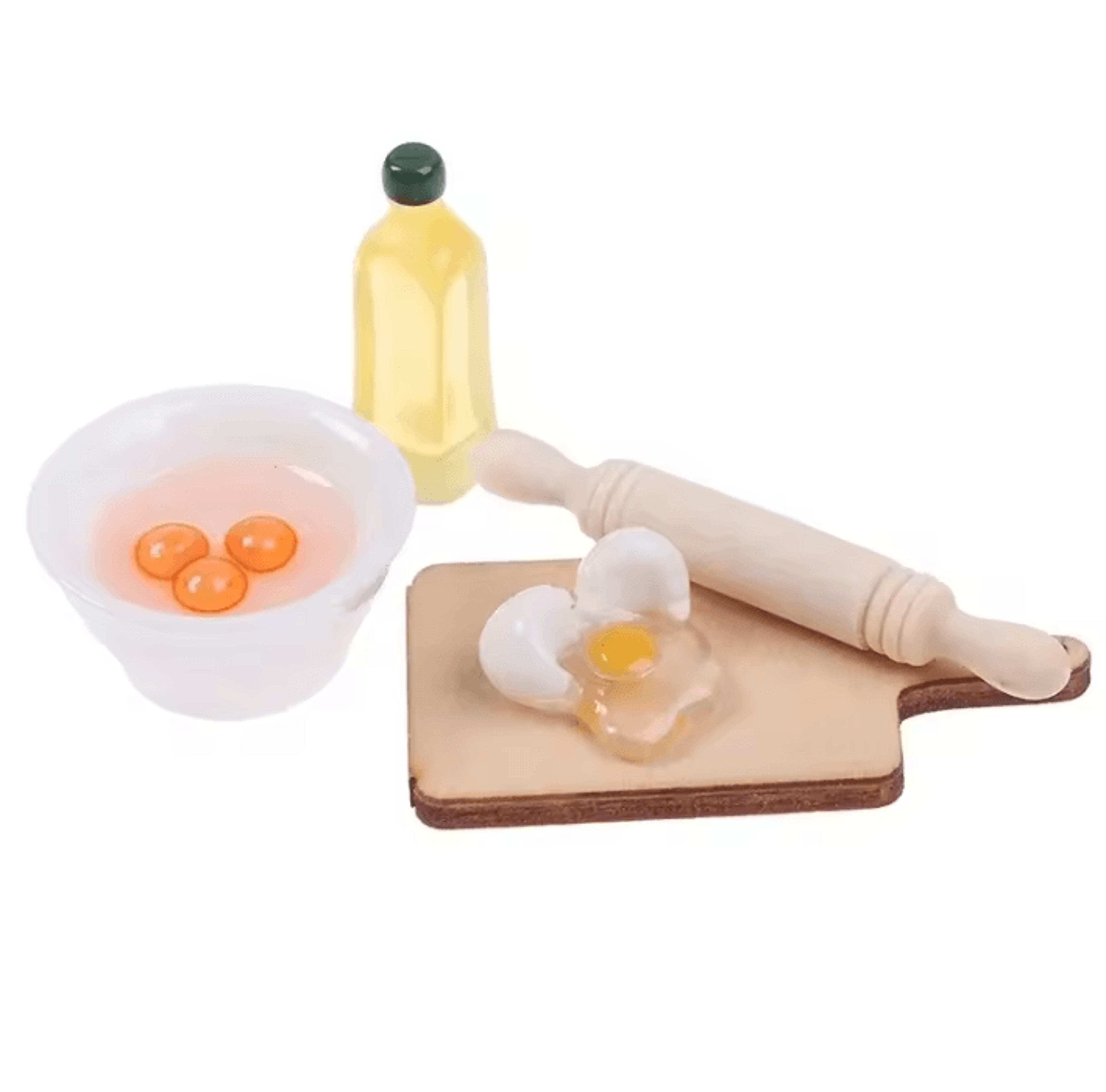 5 Piece Miniature Kitchen Accessory Set For Dollhouse Decor 2