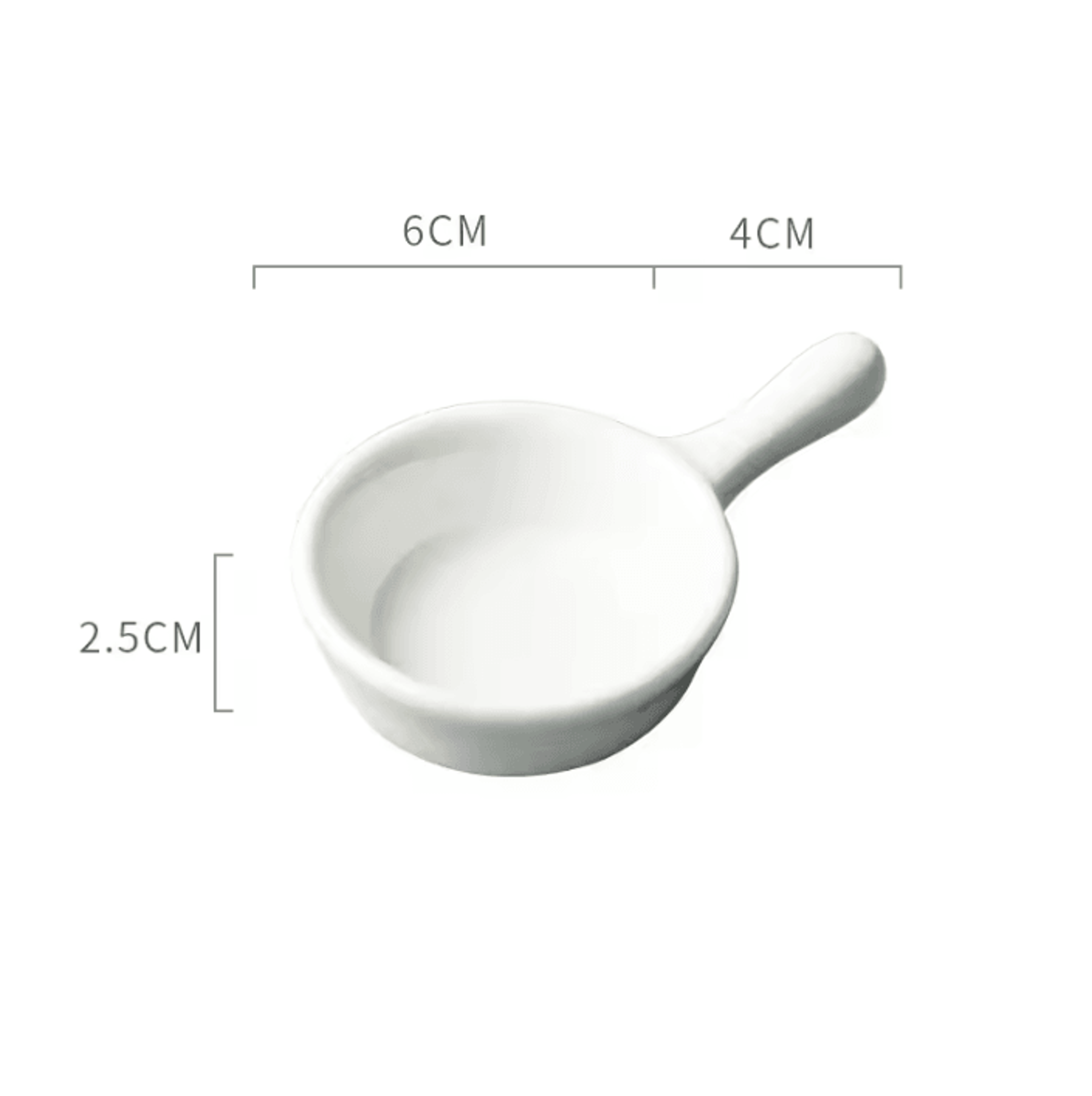 Japanese Style Mini Ceramic Dipping Dish With Handle 4