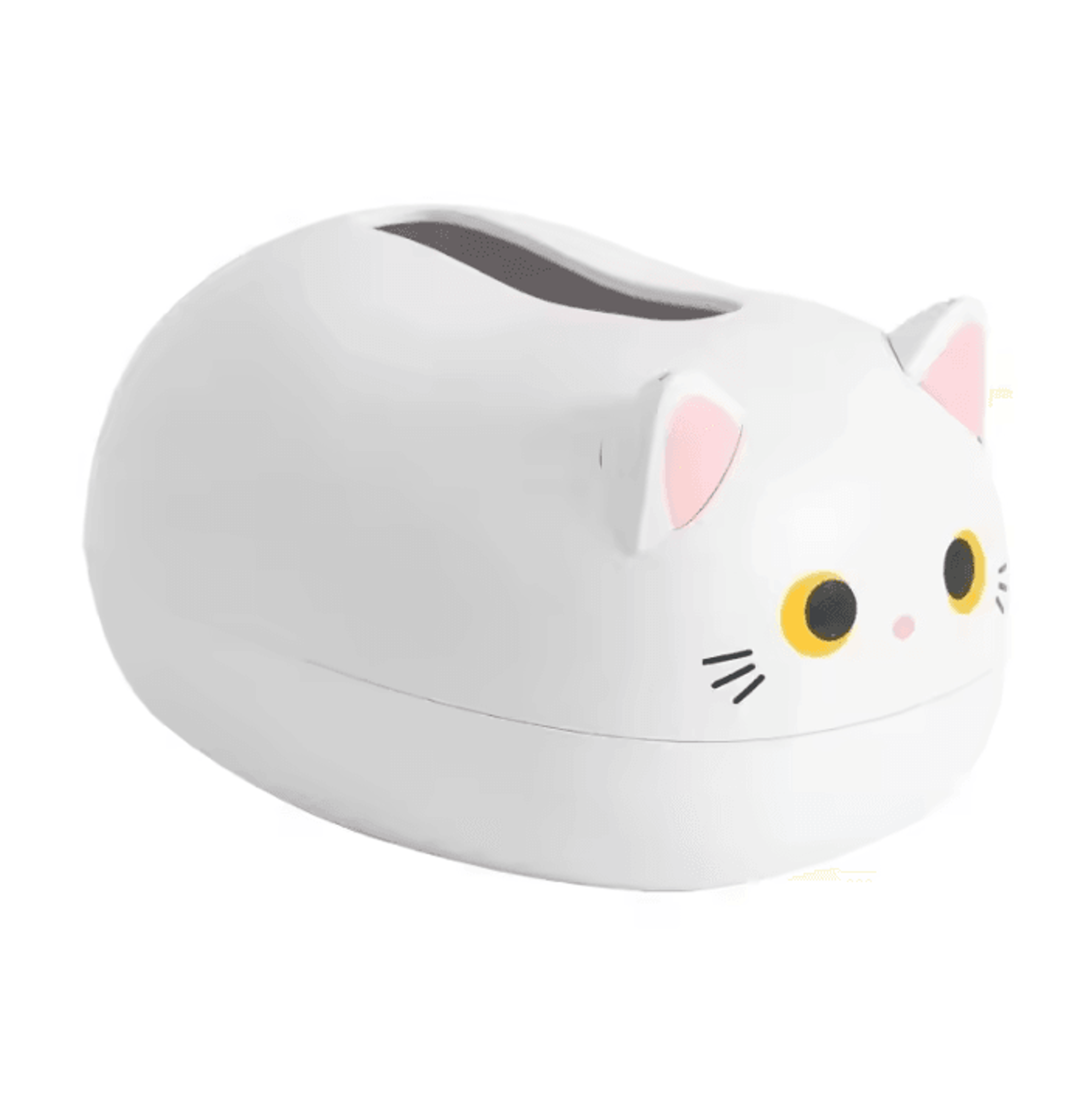 Kawaii Cat Tissue Box With Toothpick Holder 5