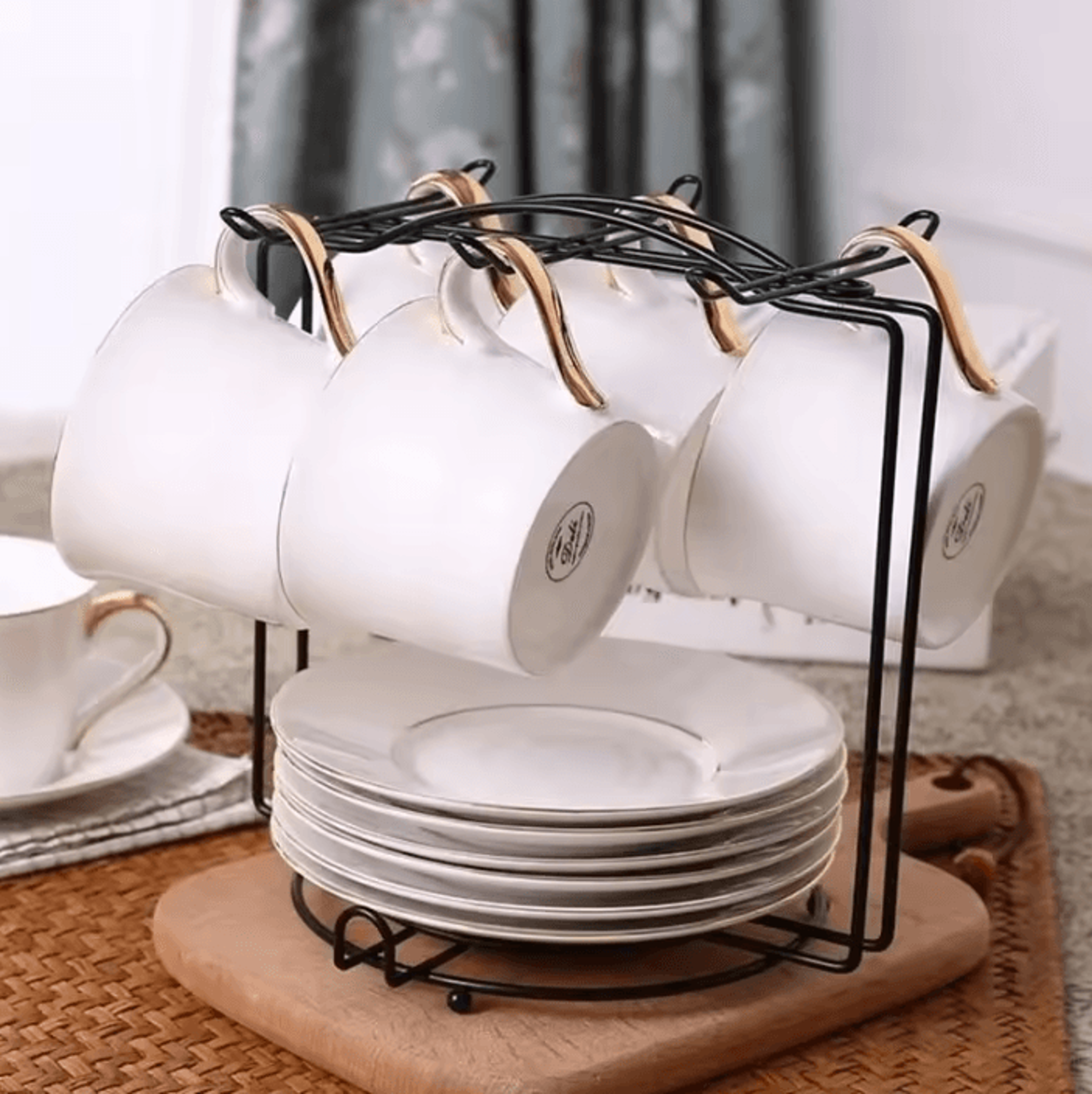 Iron Hanging Coffee Mug Storage Rack For Kitchen Counter 3