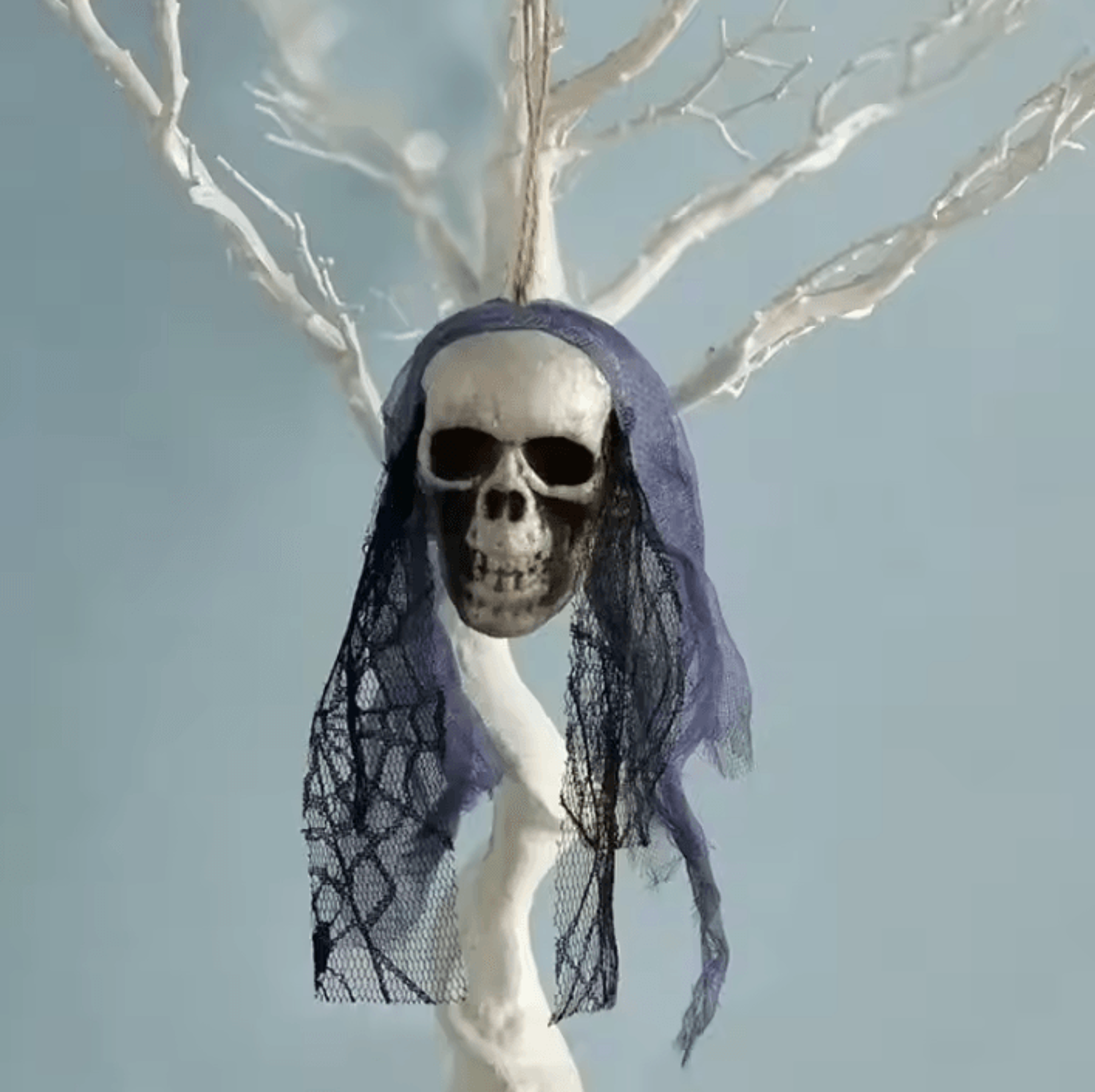 Hanging Skull Bride Halloween Decoration 6