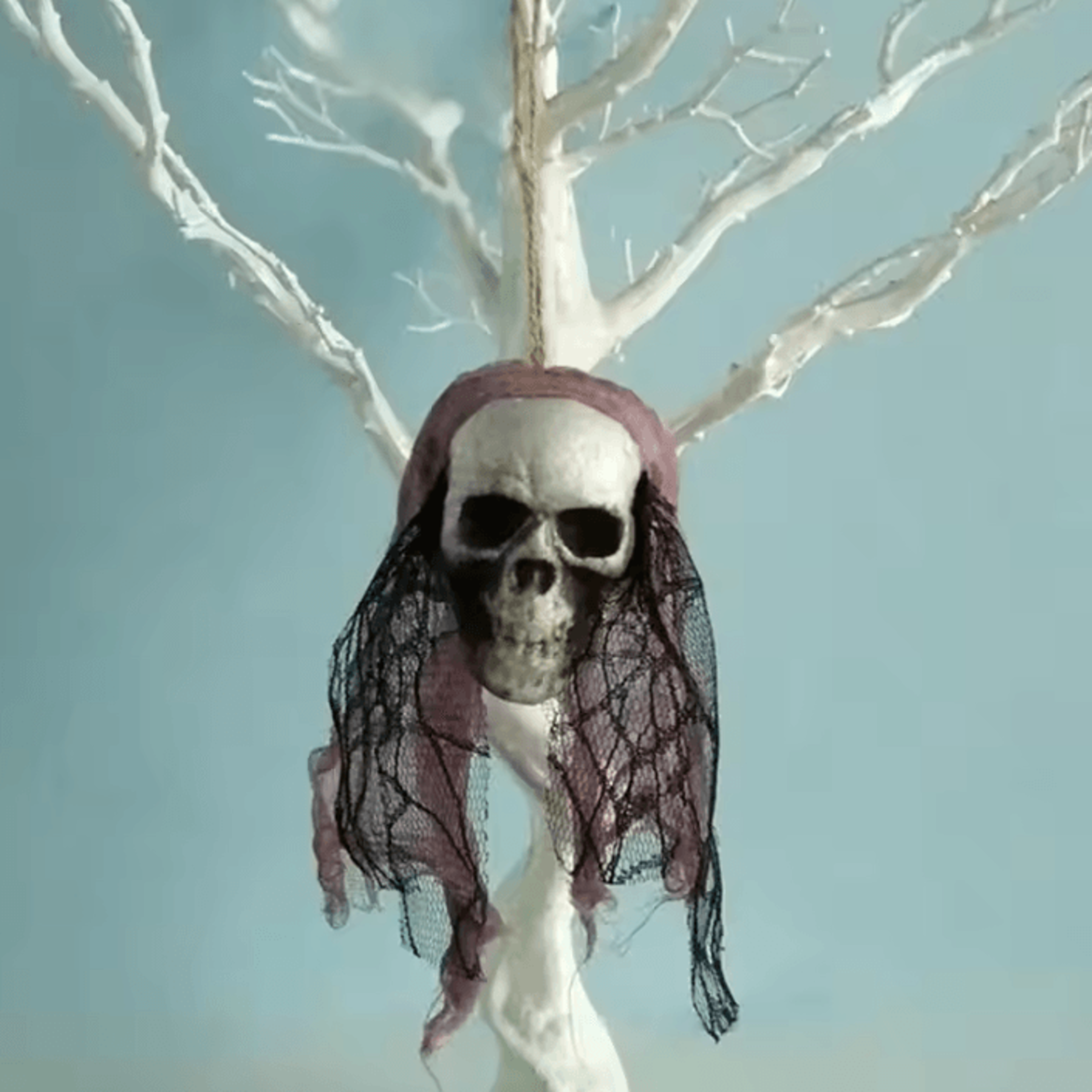 Hanging Skull Bride Halloween Decoration 11