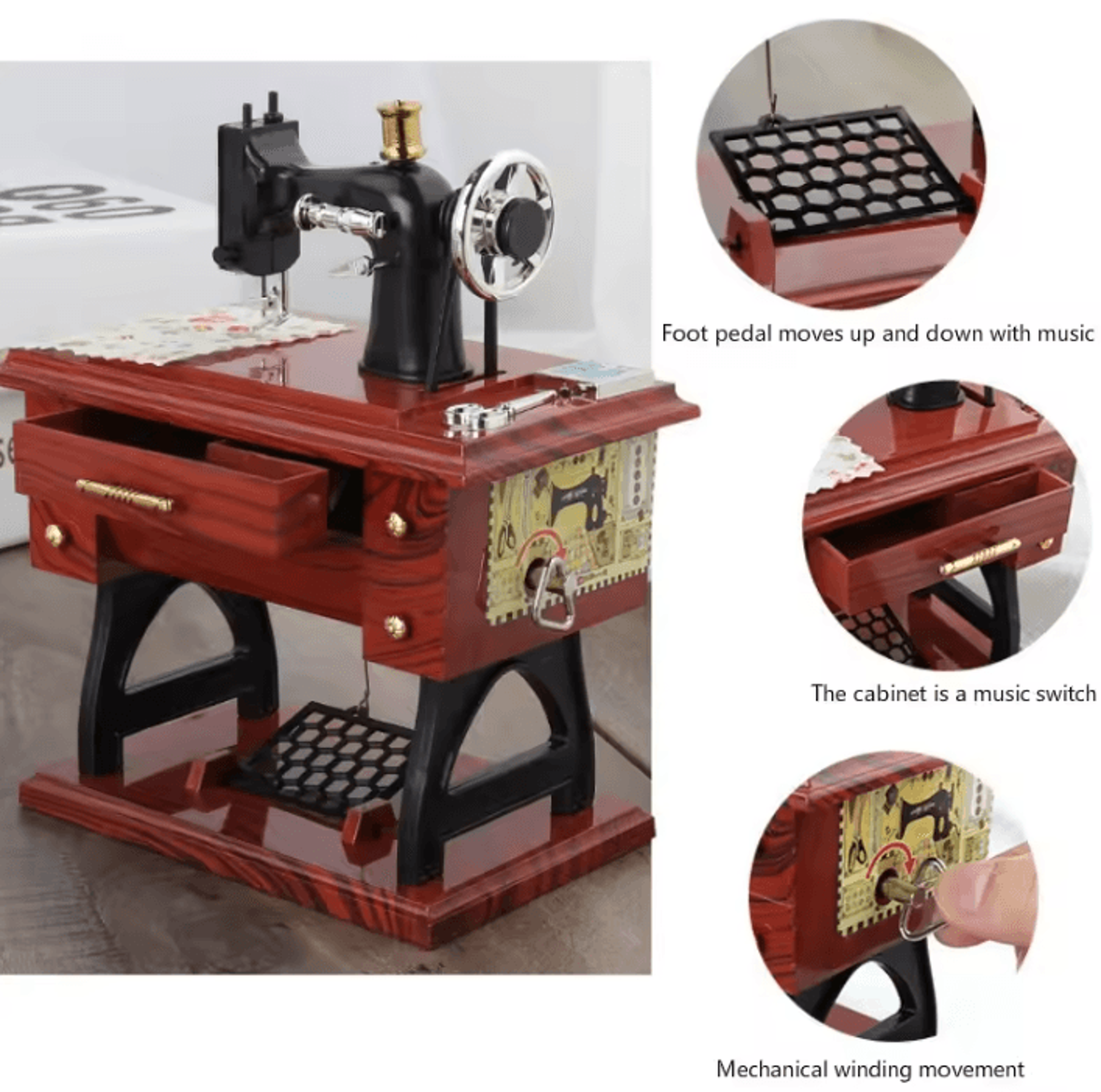 Mini Retro Sewing Machine Model Desk Ornament 2