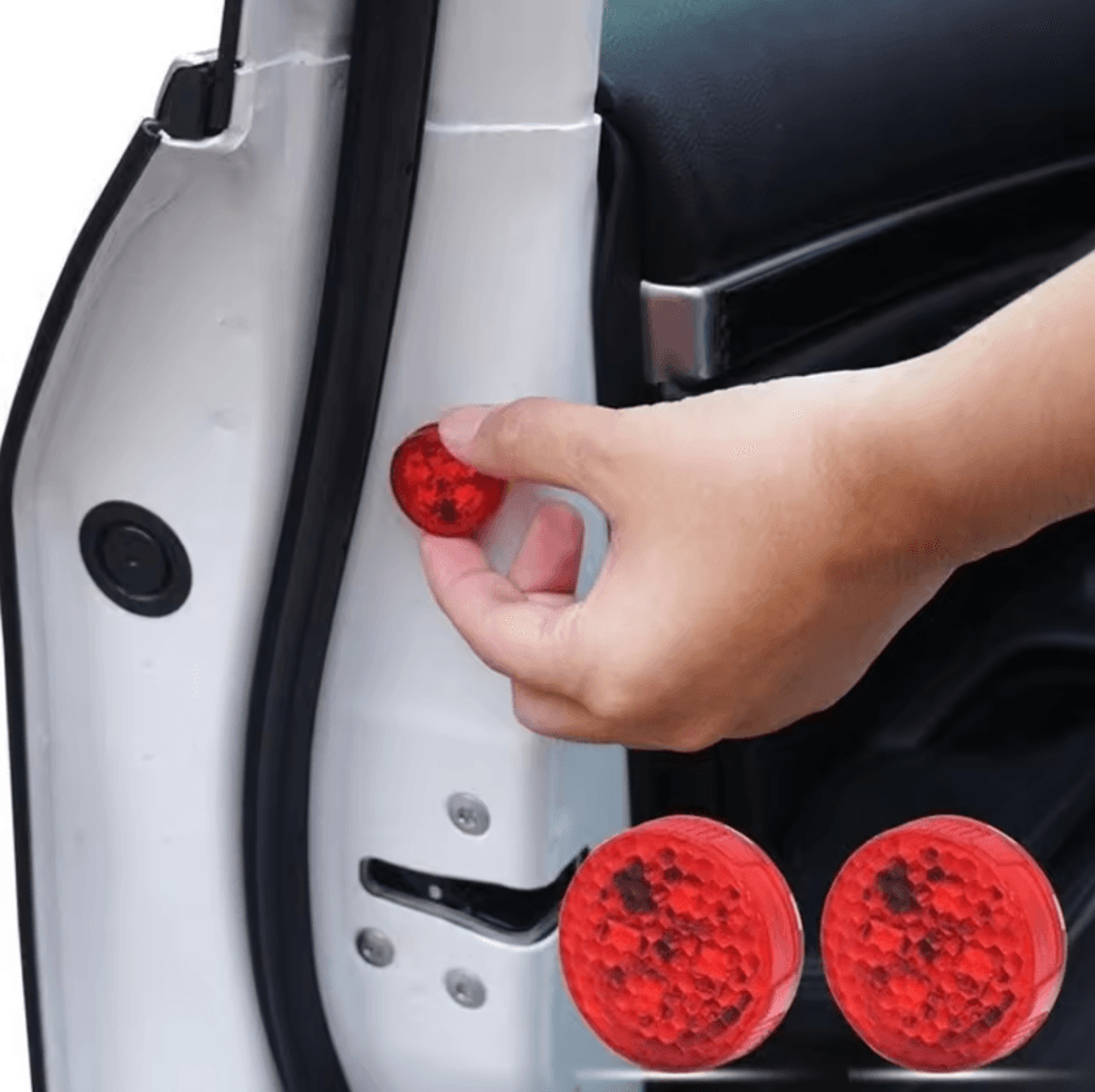 2 Piece Wireless Car Door Warning Strobe Lights 2