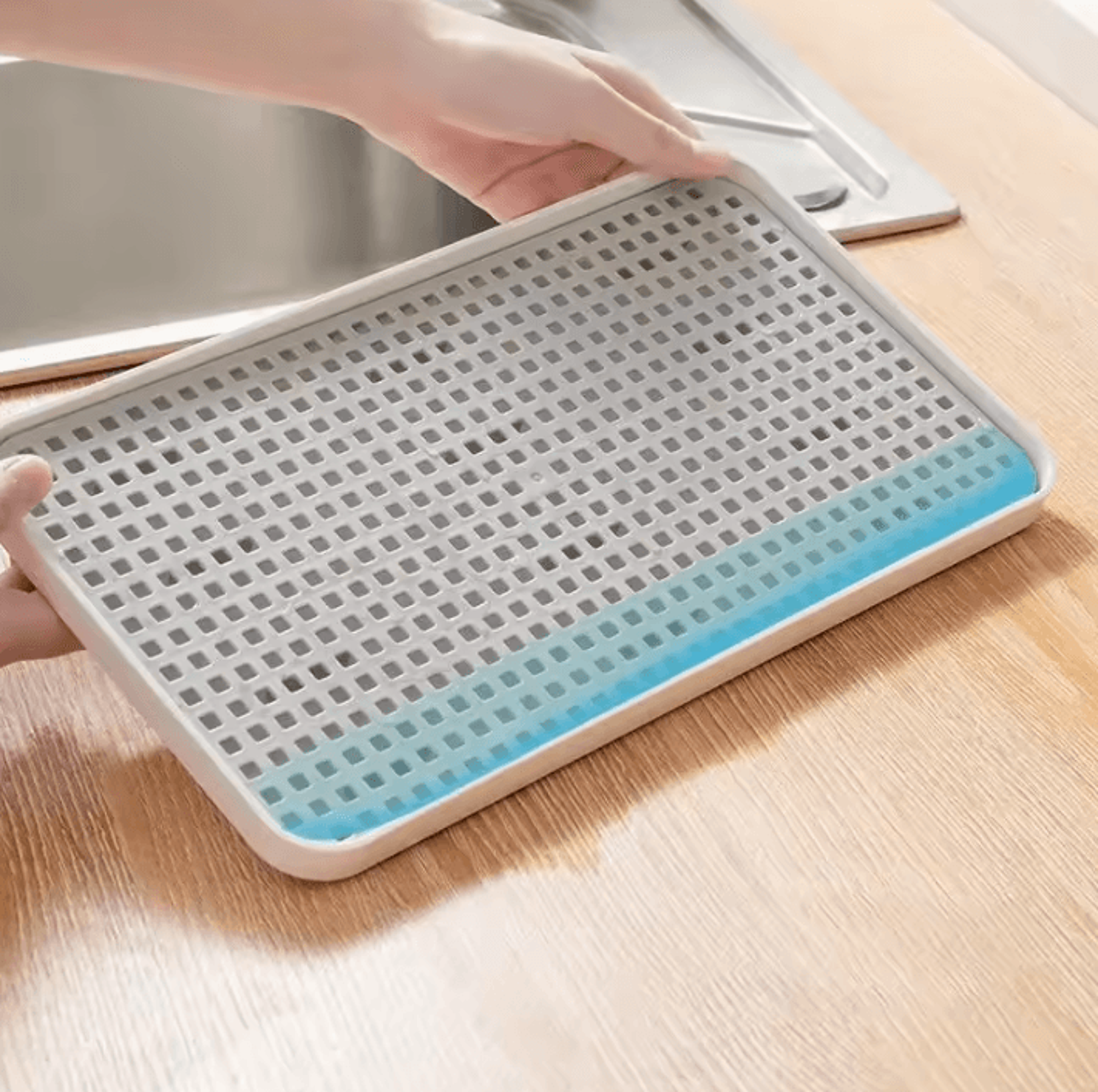 Double Layer Kitchen Drain Tray And Serving Rack 3