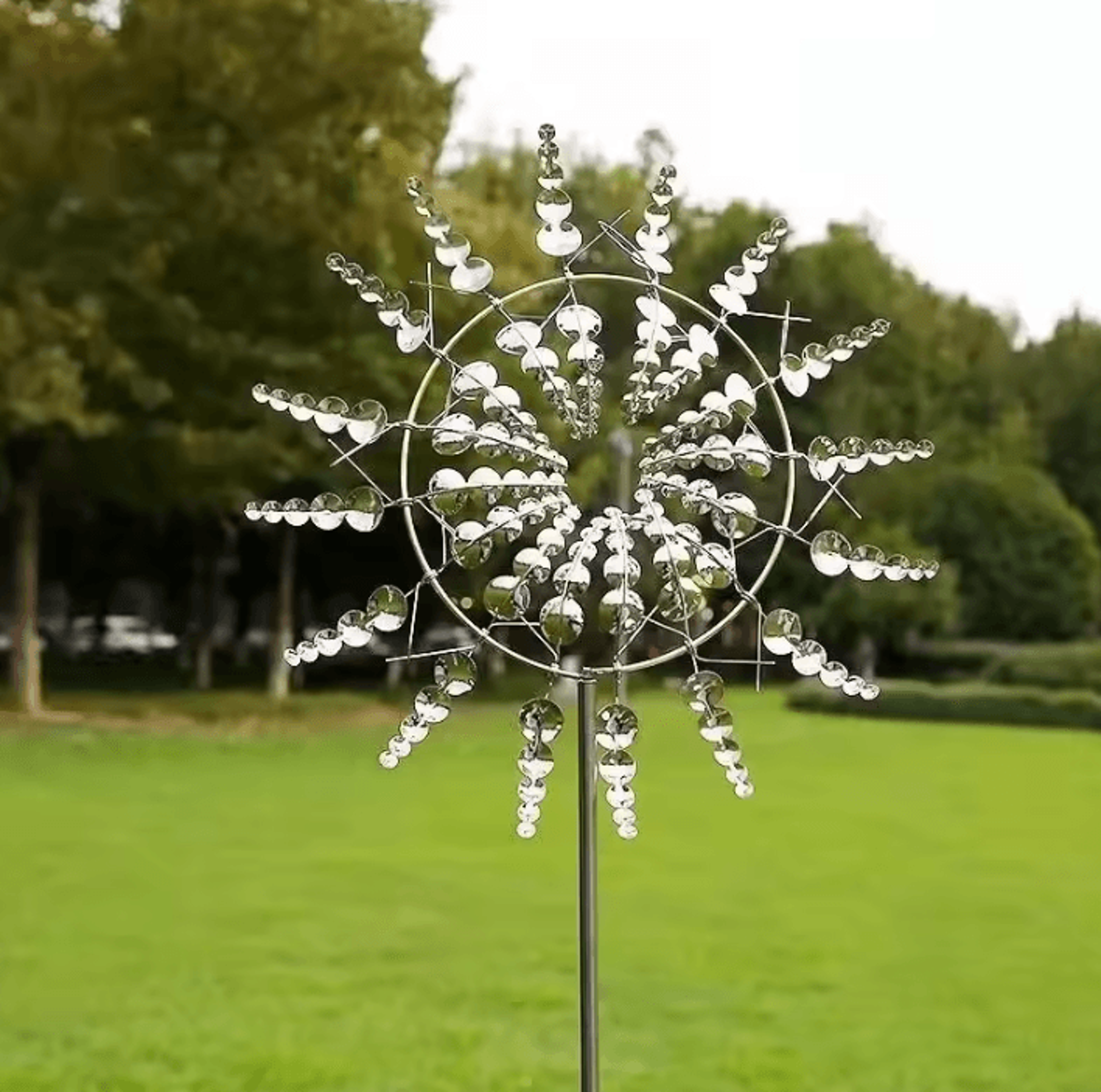 Metal Windmill Garden Spinner Sculpture 1