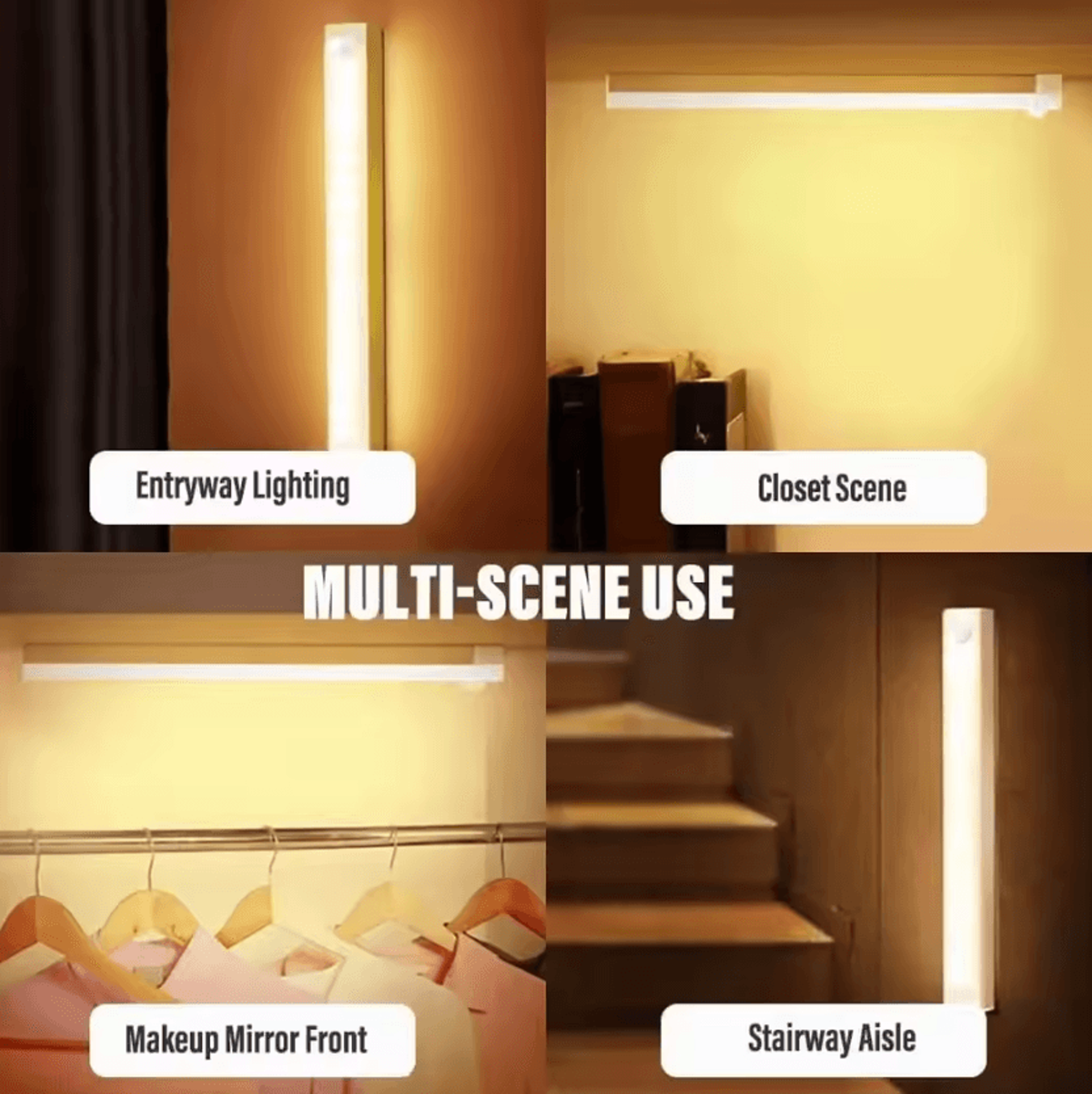 Rechargeable LED Motion Sensor Night Light With Magnetic Mount 1
