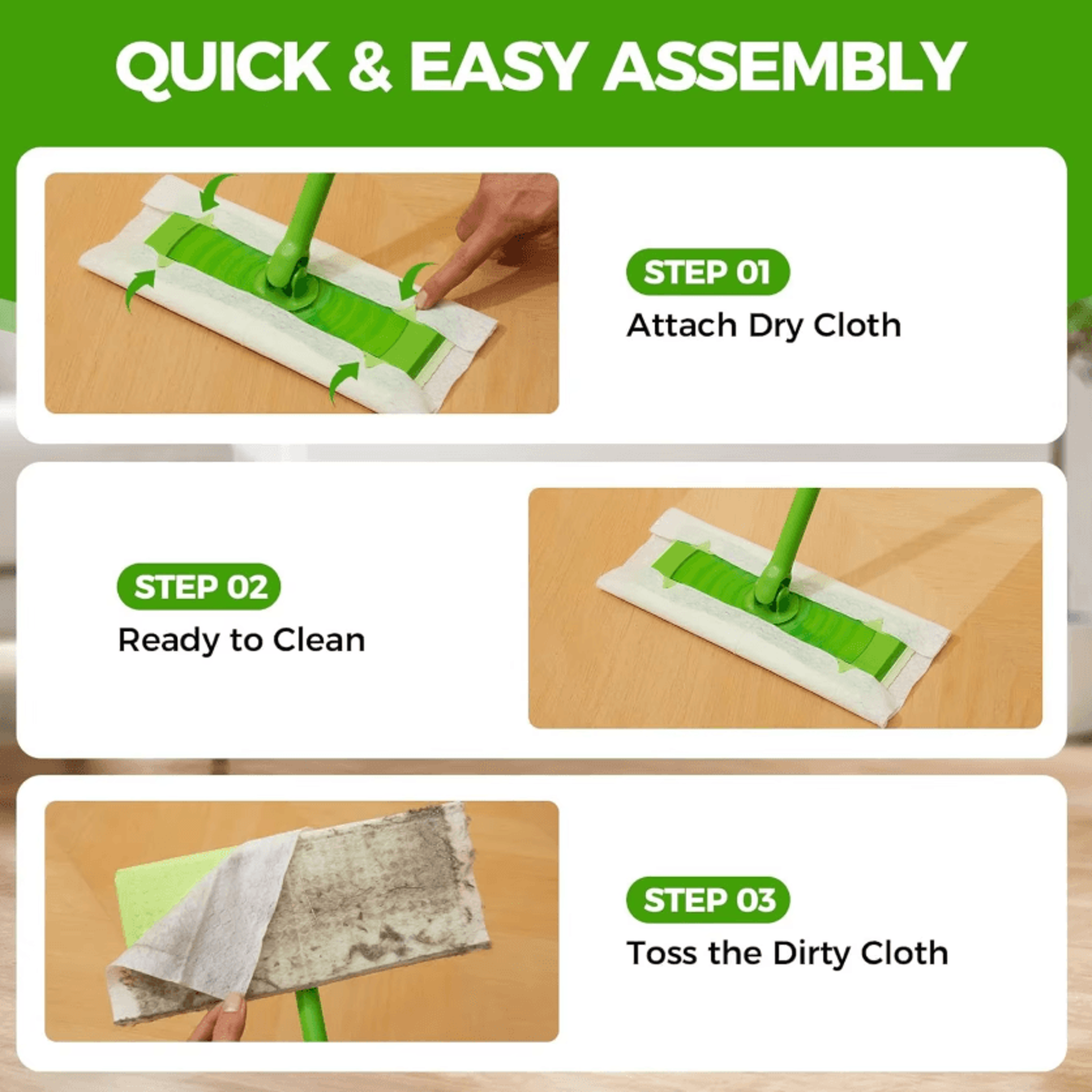 Disposable Electrostatic Dry Sweeping Mop Pads 4