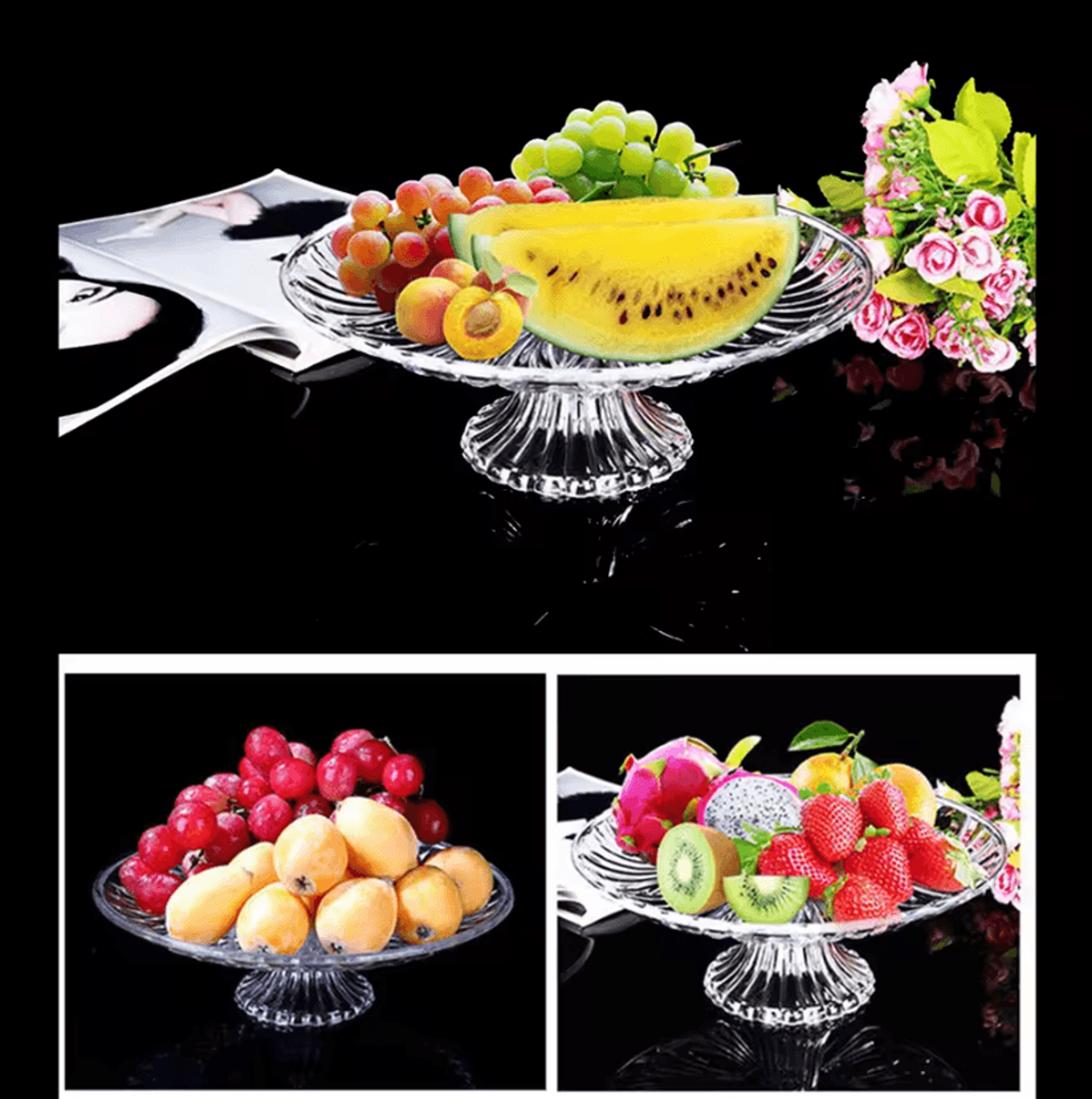 Crystal Clear Acrylic Dessert And Cake Serving Stand 1