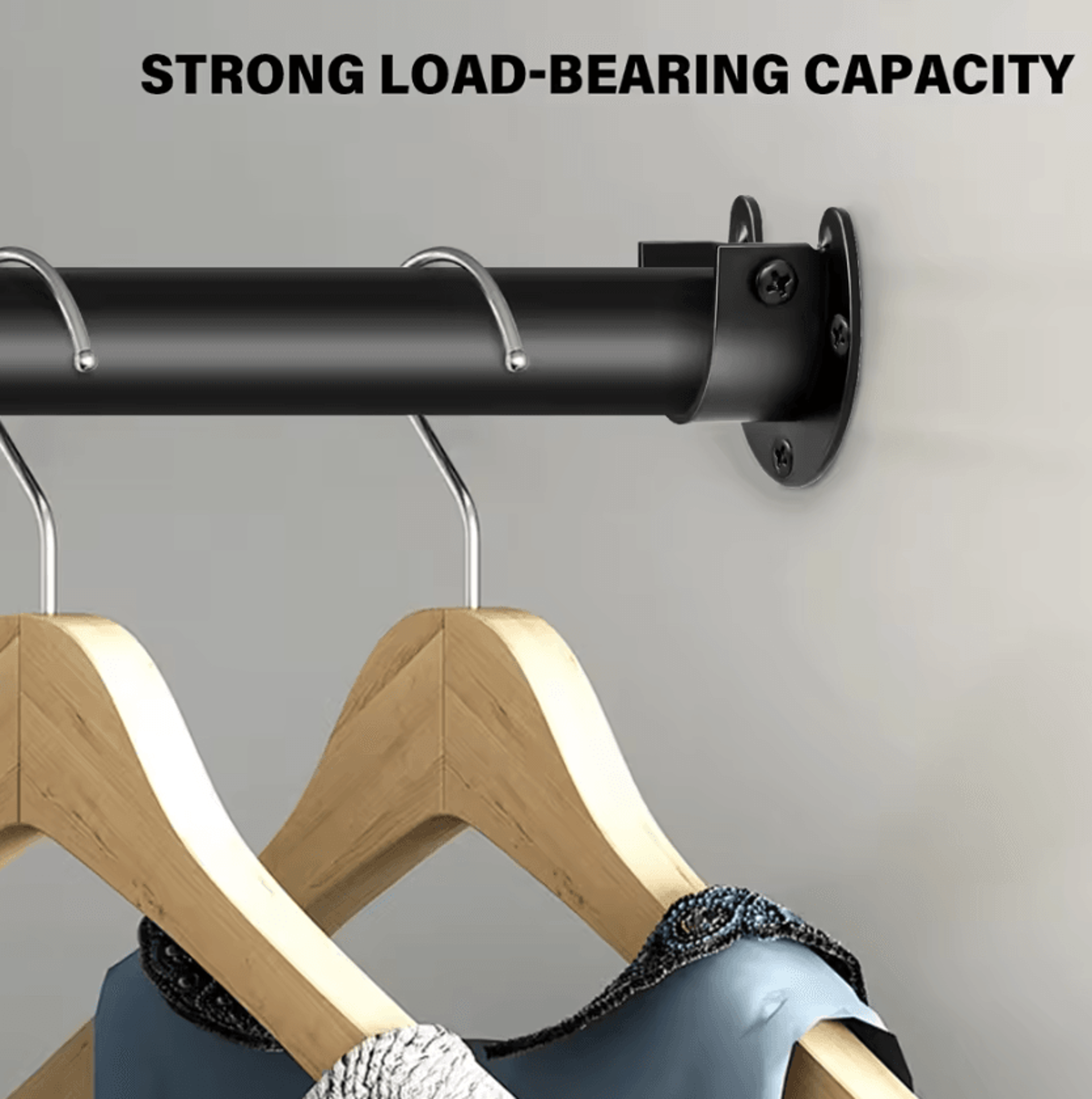 heavy duty closet rod brackets with mounting screws