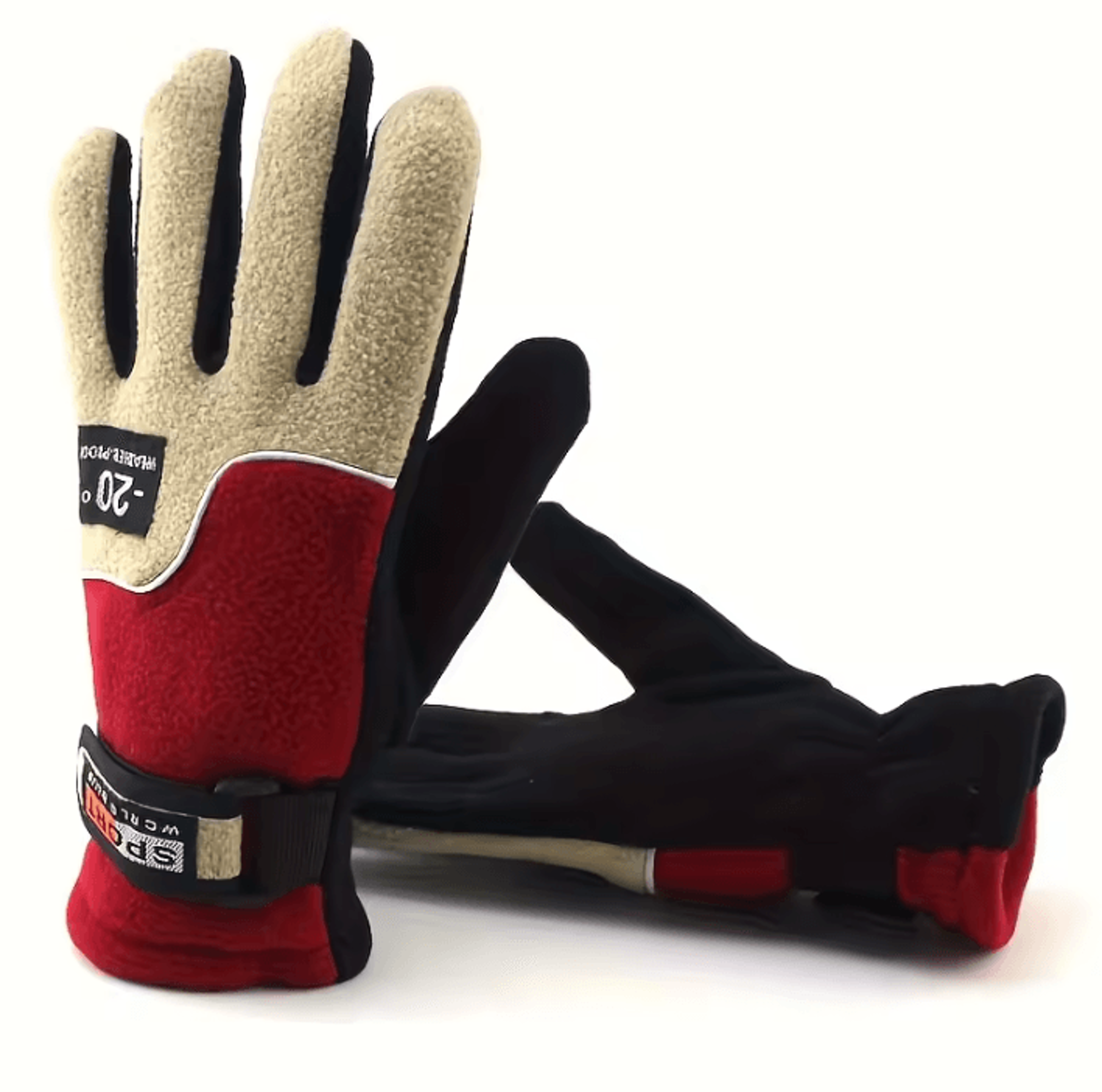Unisex Fleece Full Finger Winter Gloves For Skiing And Cycling 2