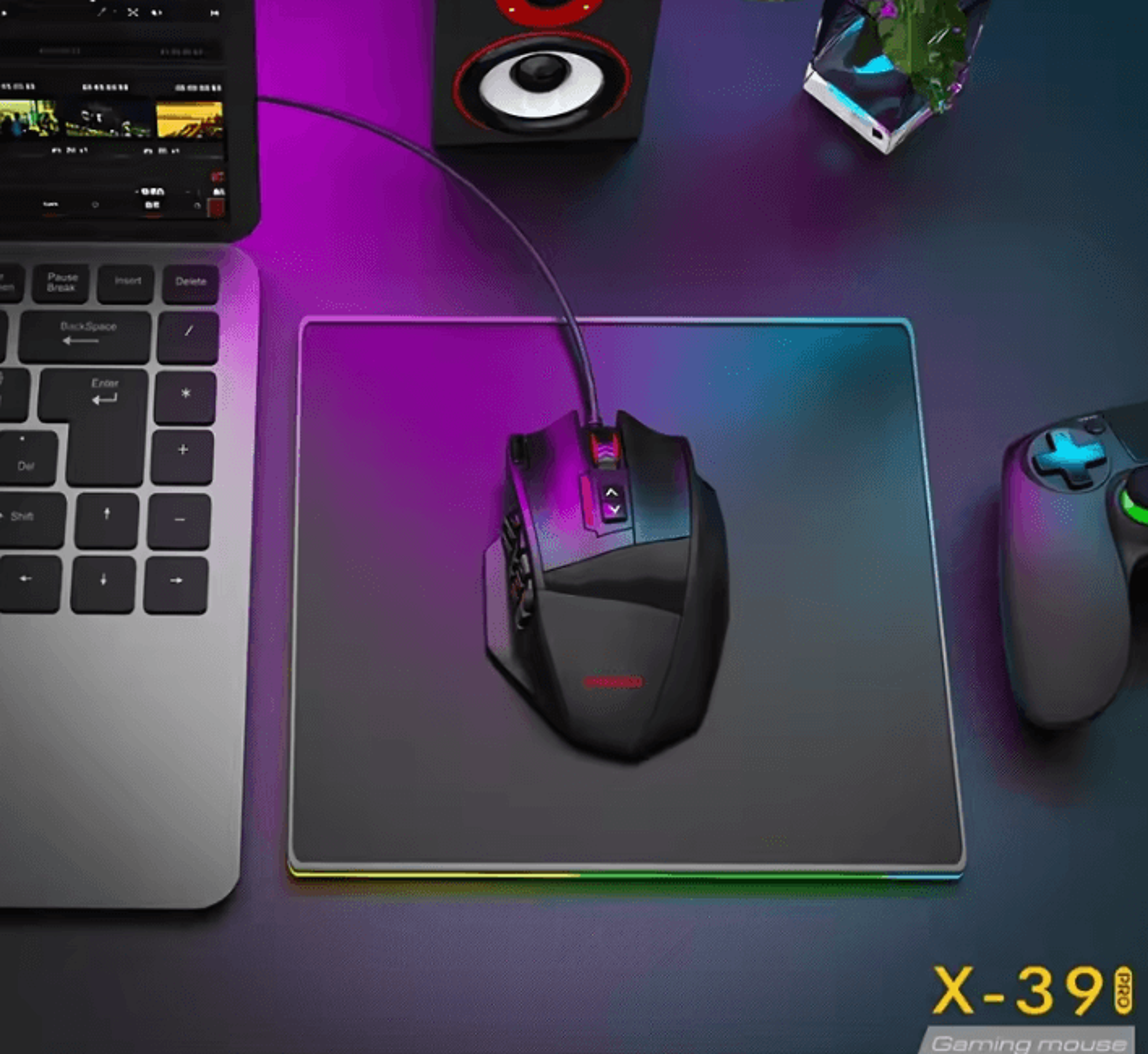 X39 PRO RGB Wired Gaming Mouse With 19 Programmable Buttons 4