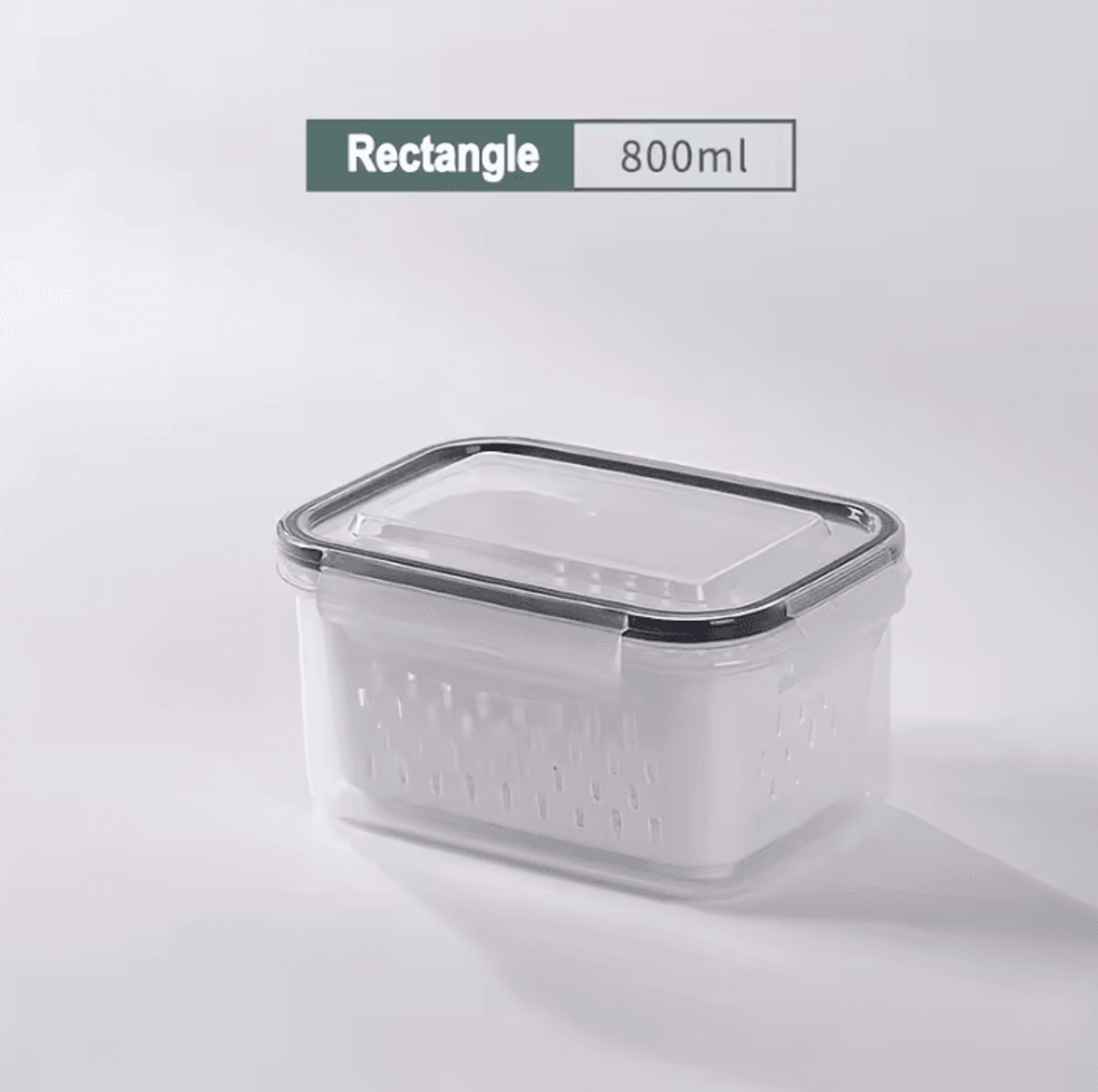 Sealed Refrigerator Storage Container With Removable Strainer Basket 10