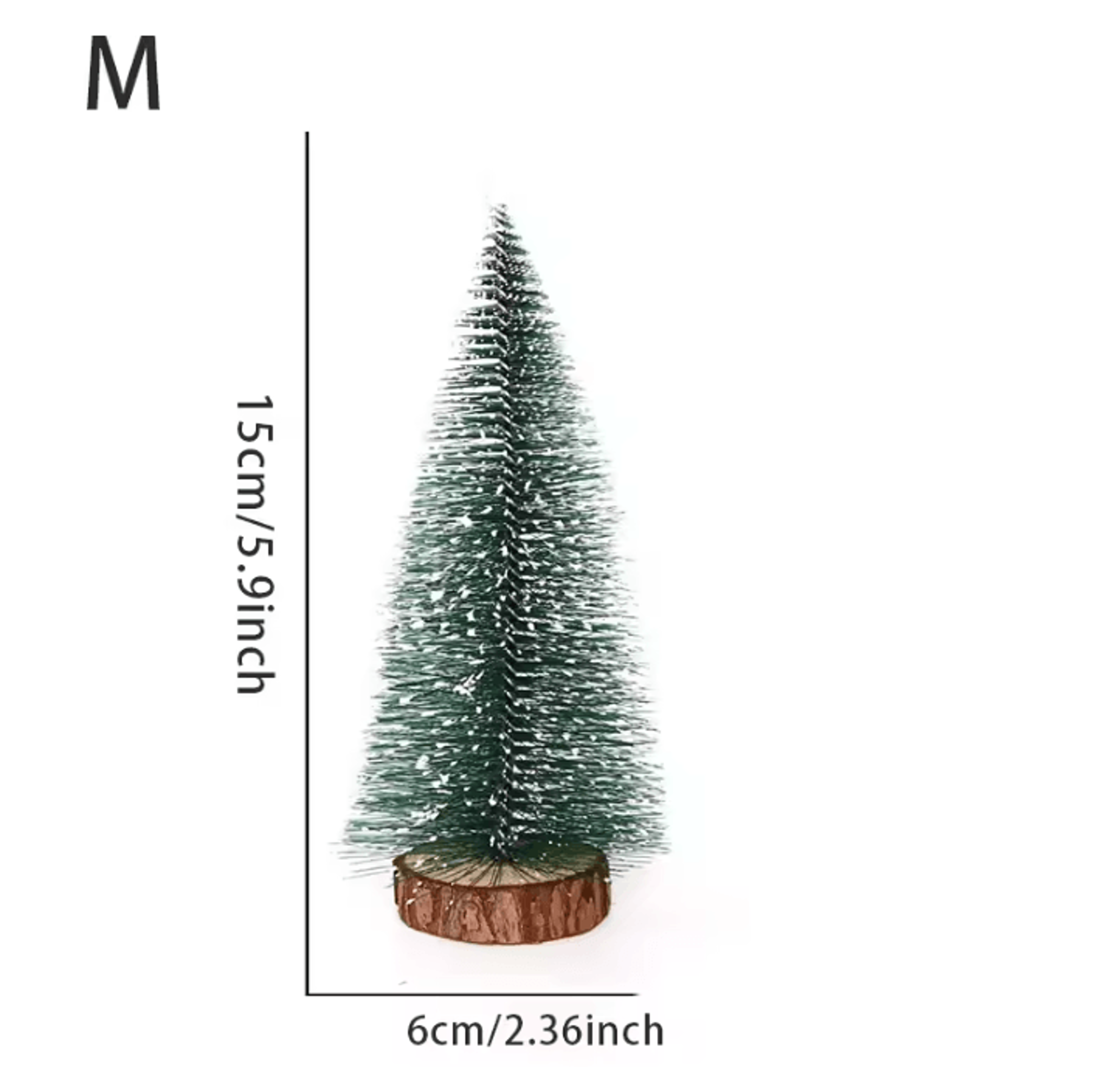 Mini Flocked Pine Christmas Tree With Wooden Base 4