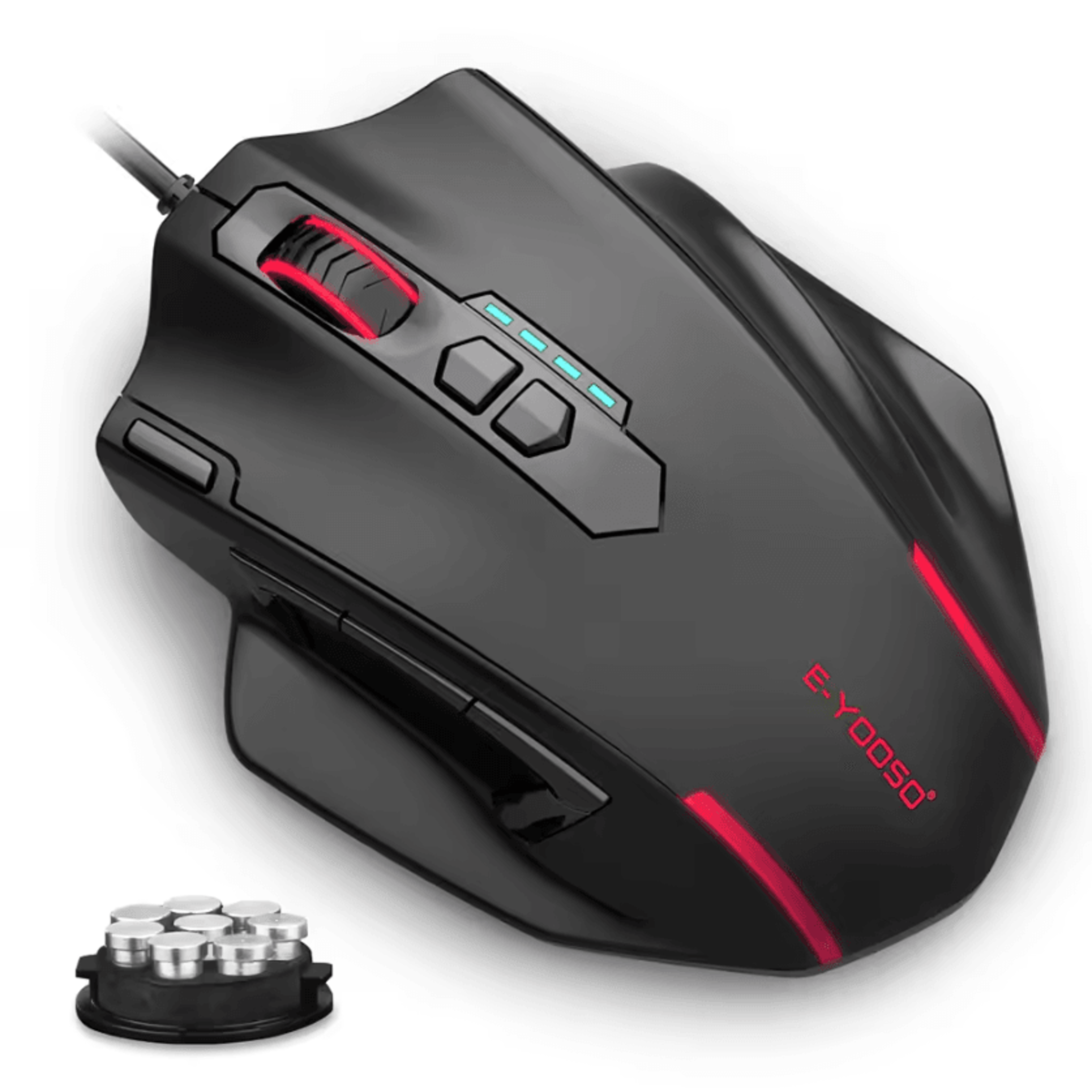 e-yooso x-41 pro rgb wired gaming mouse with 11 programmable buttons