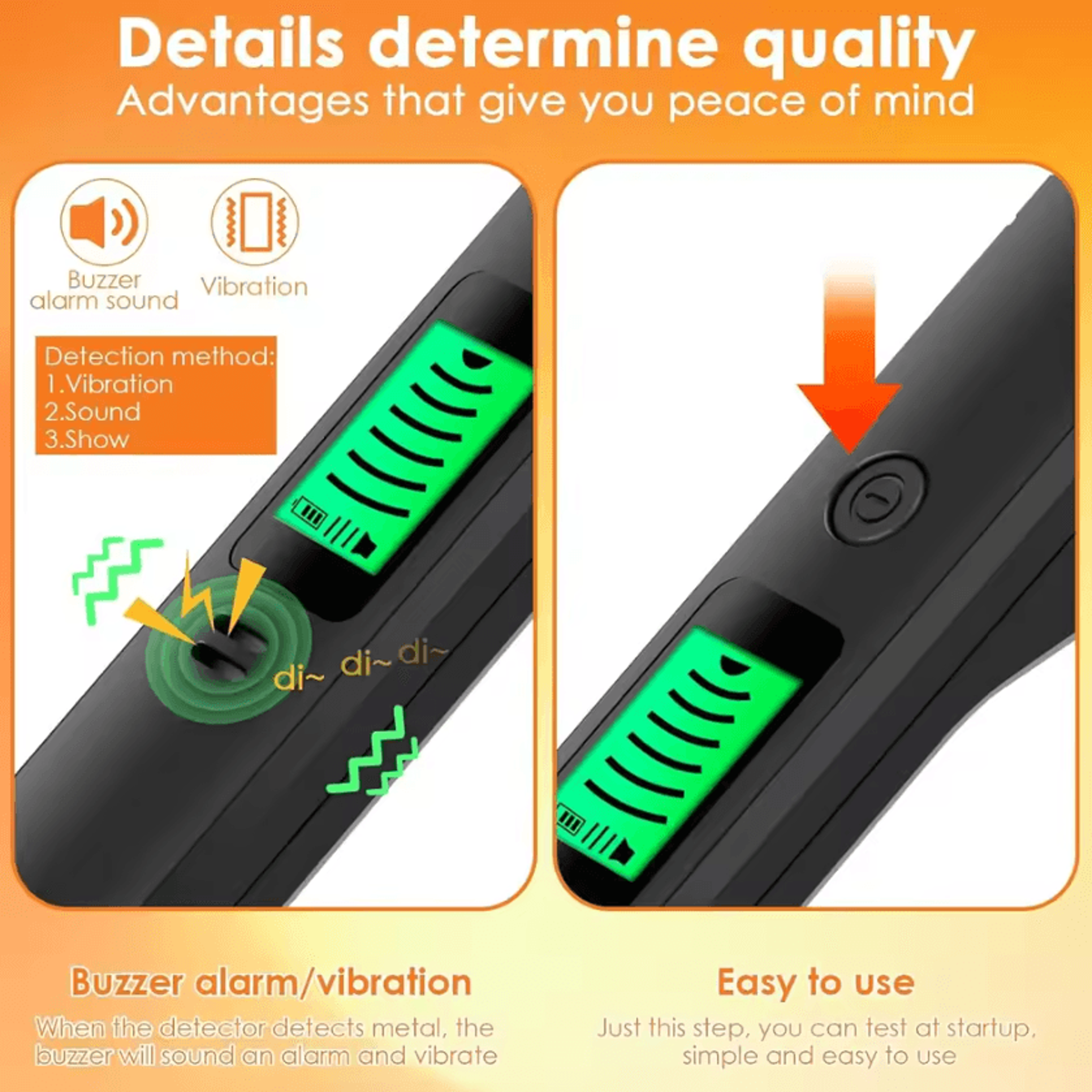360 Degree Handheld Metal Detector With LCD Display 3