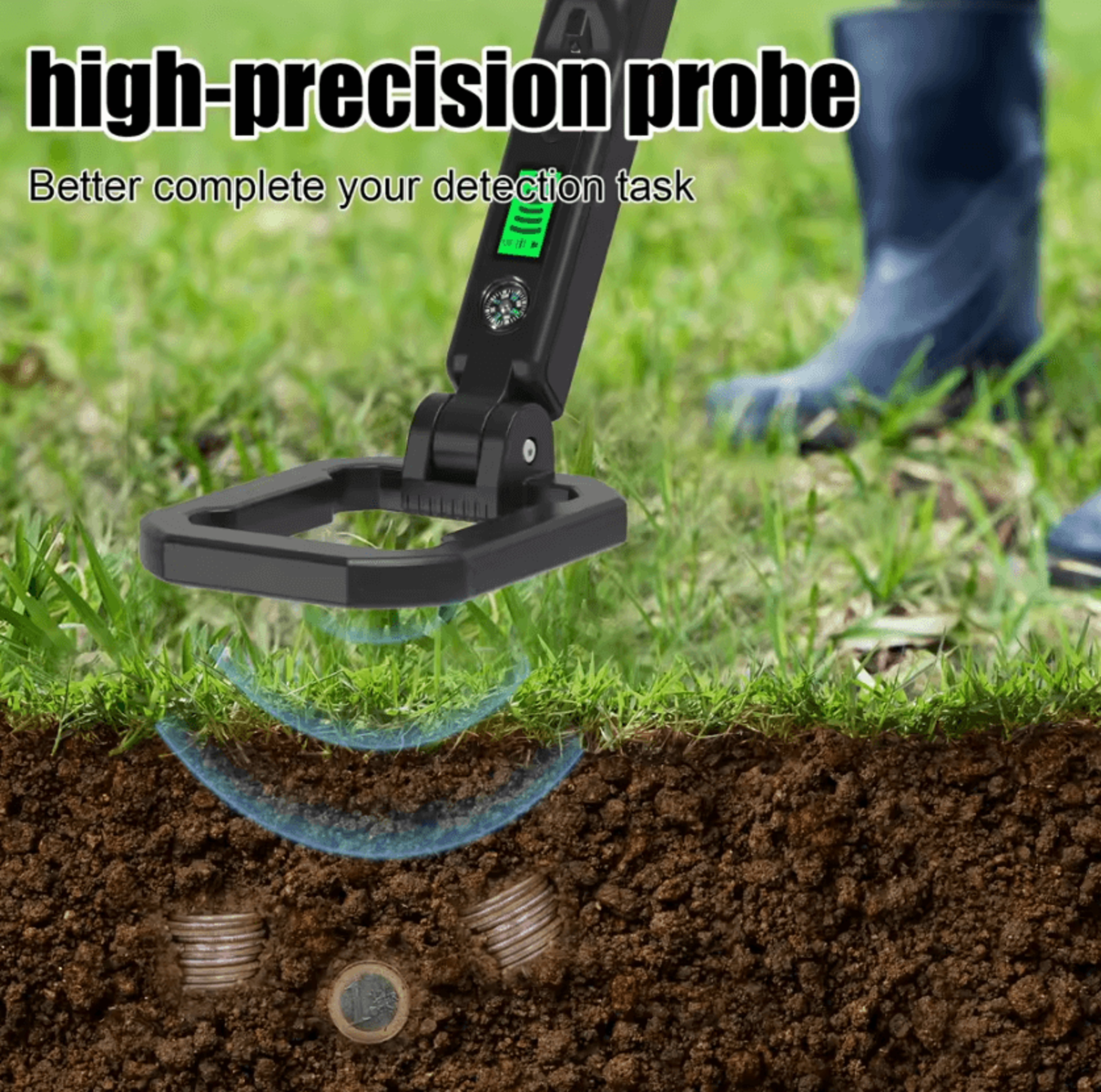 360 Degree Handheld Metal Detector With LCD Display 0