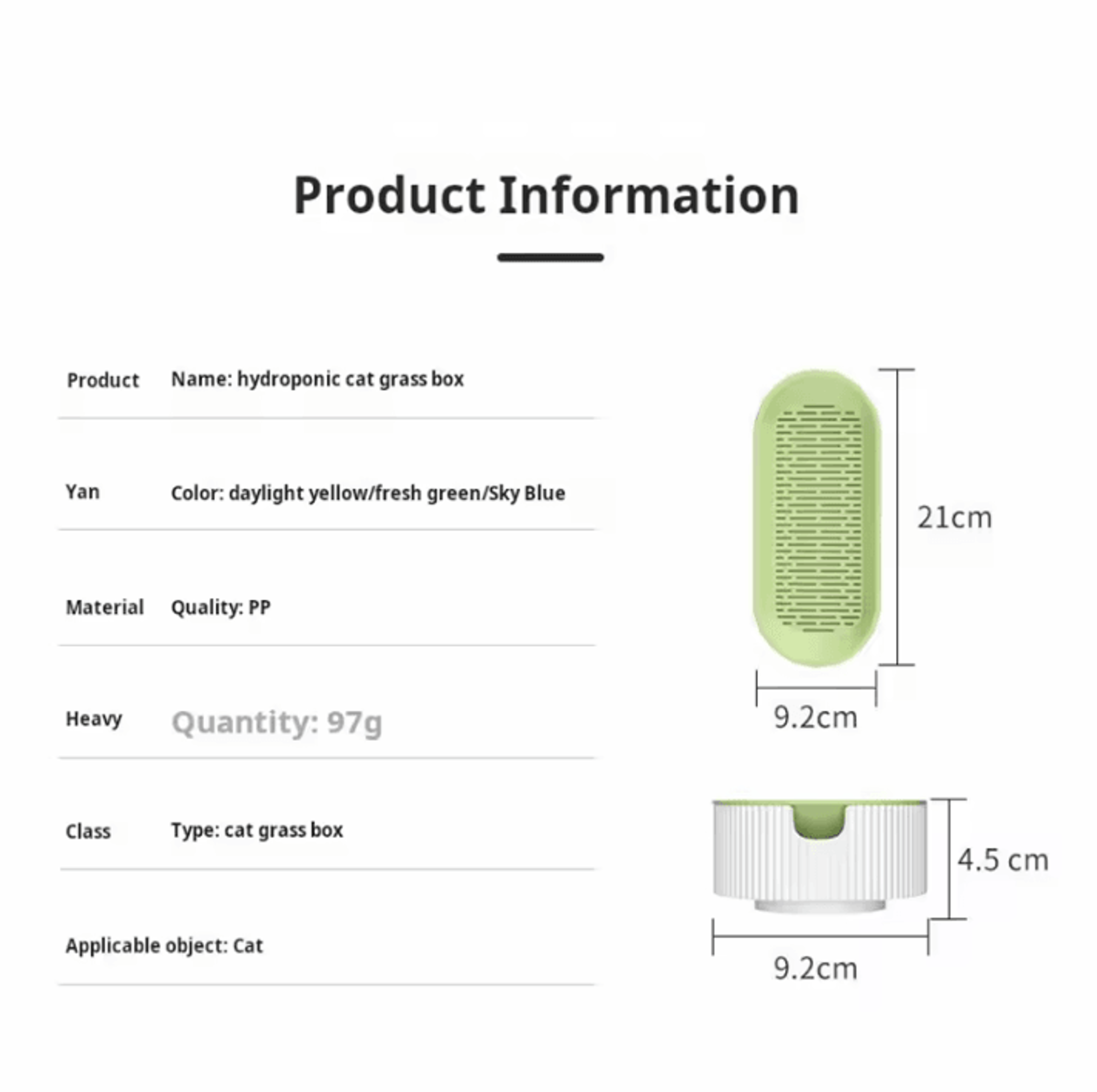 Hydroponic Cat Grass Growing Box 1