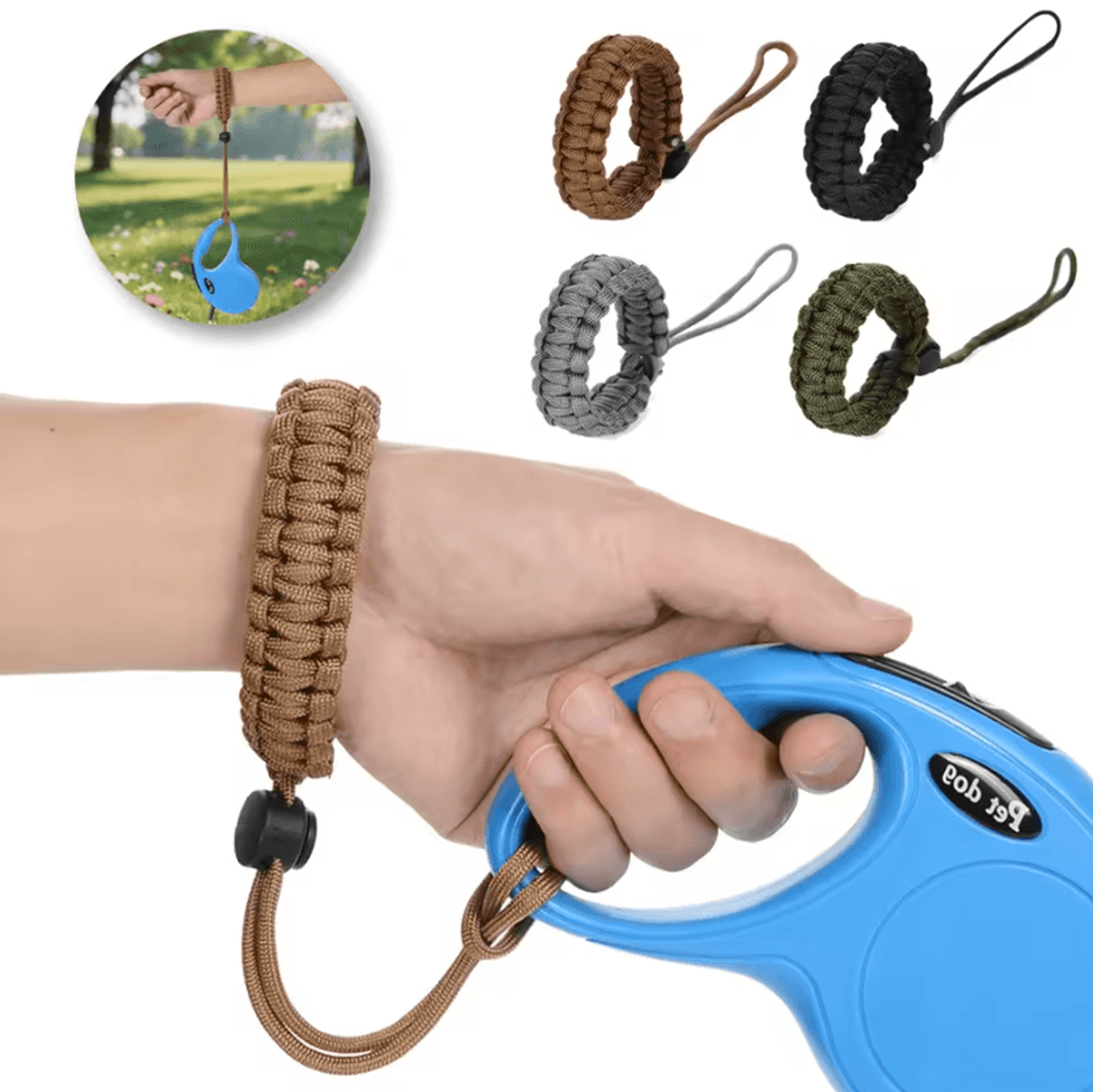 adjustable dog leash wrist strap hands-free anti-drop safety band