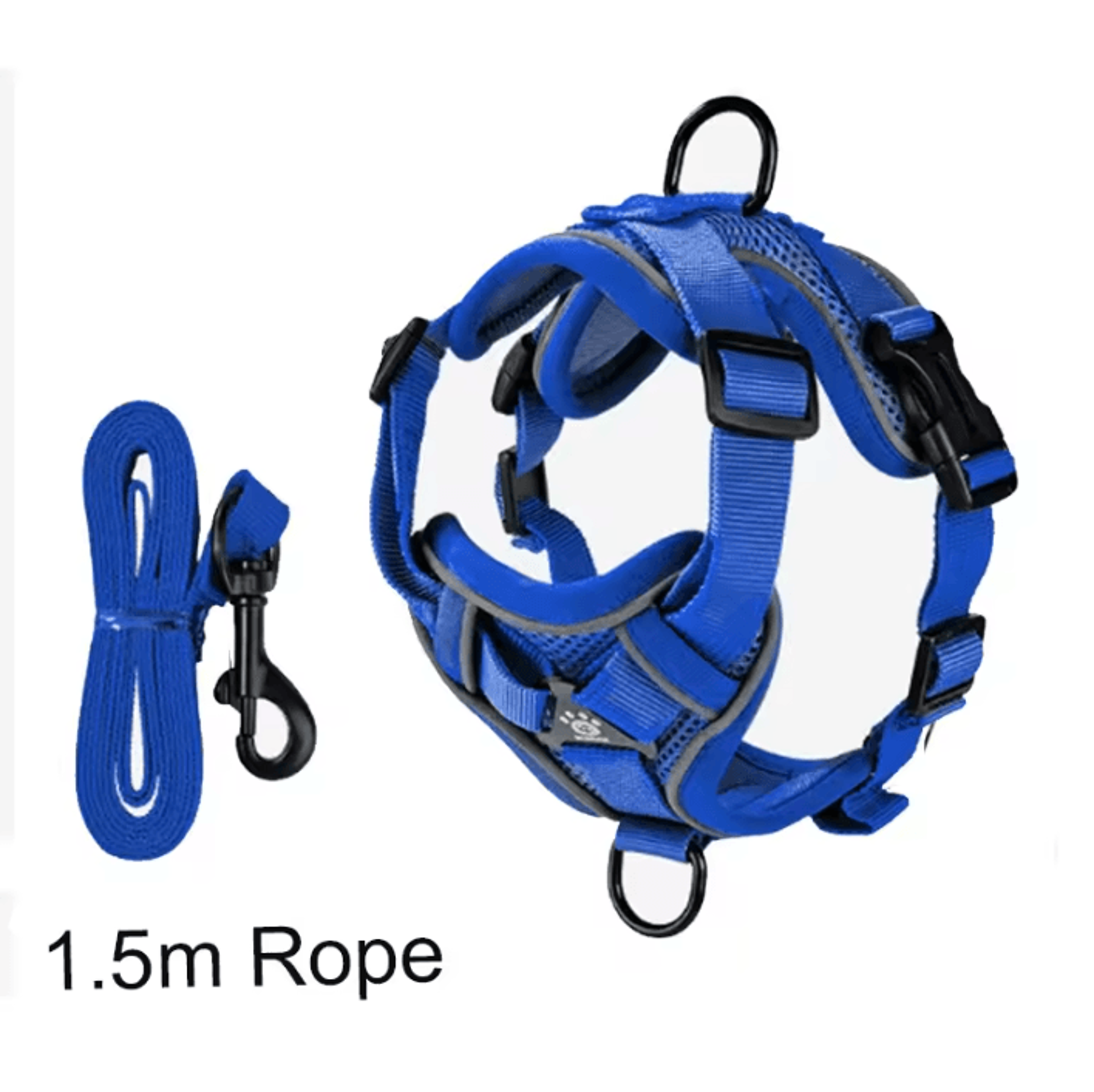 Reflective Adjustable Dog Harness And Leash Set For Small Medium Pets 4