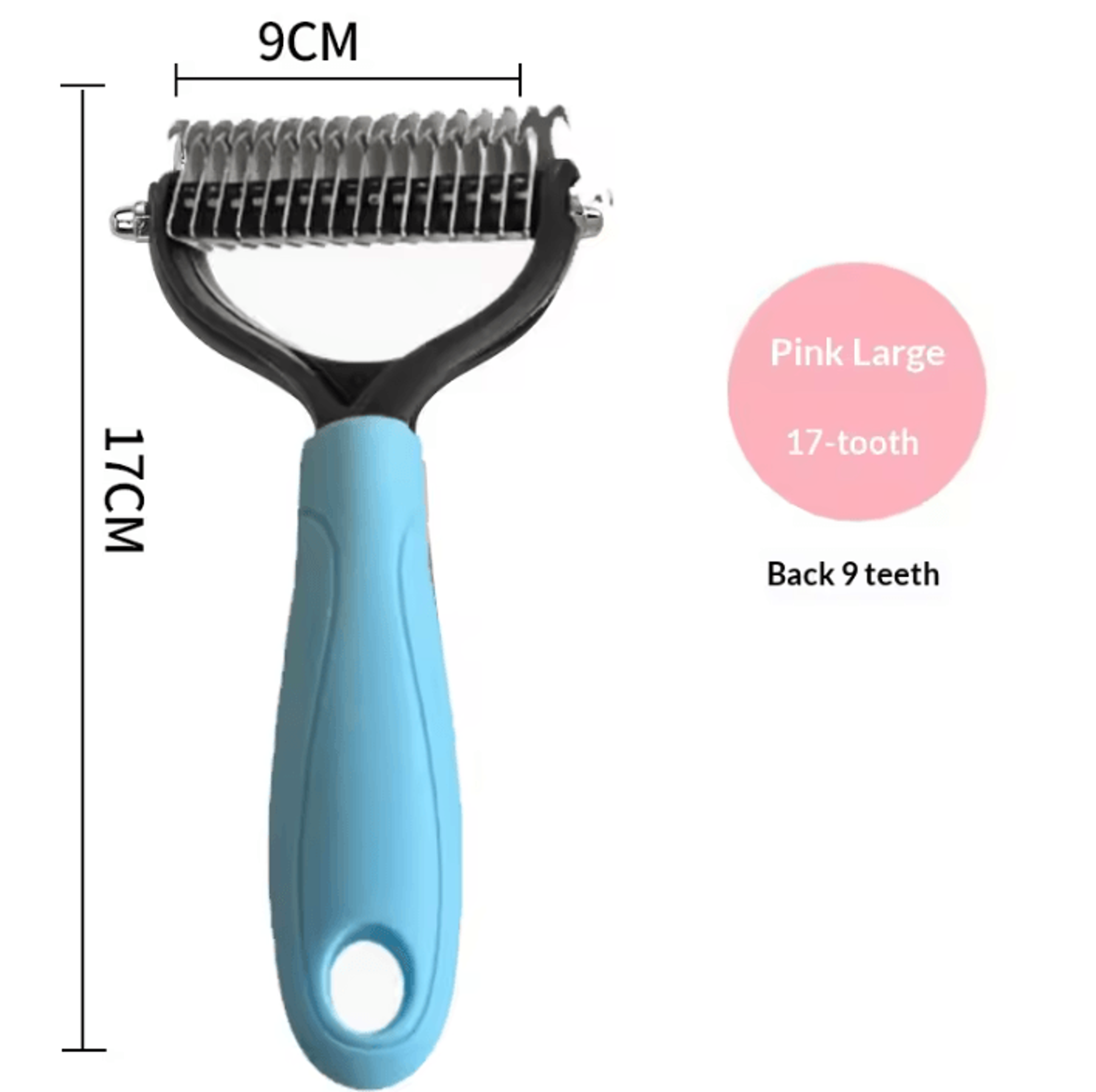 Professional DoubleSided Pet Deshedding Brush And Dematting Comb 4