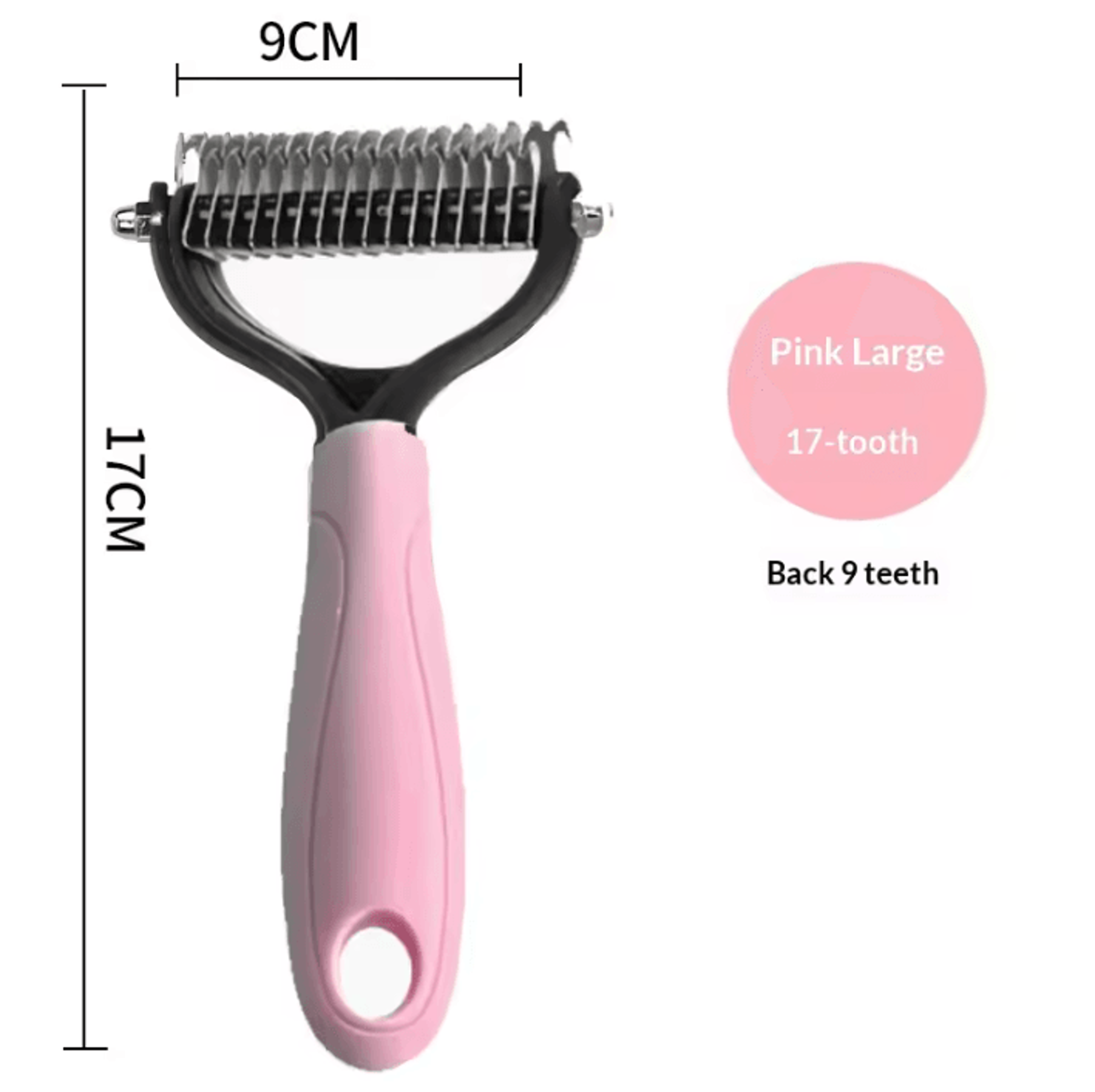 Professional DoubleSided Pet Deshedding Brush And Dematting Comb 5