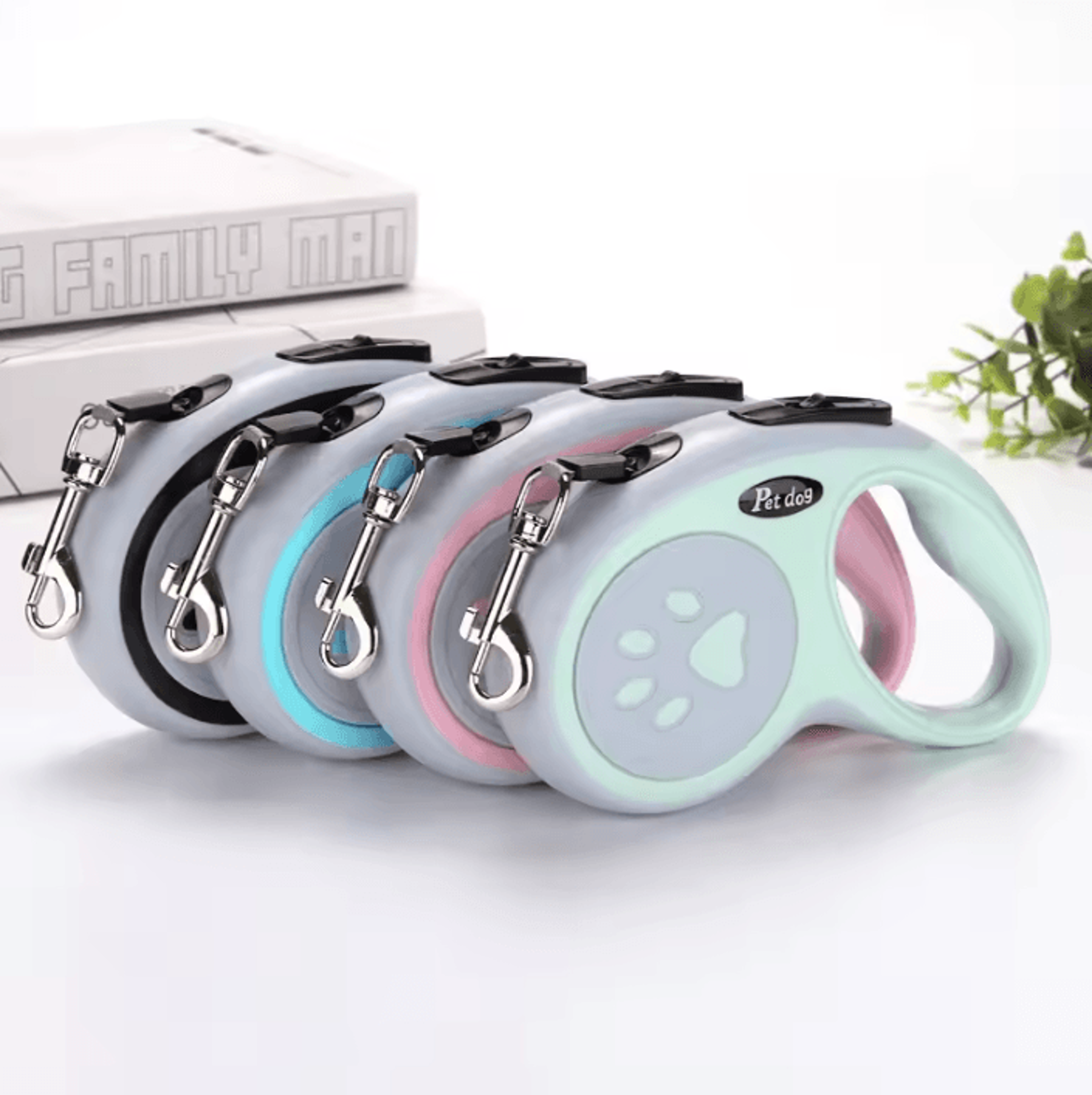 3M 5M Automatic Retractable Dog Leash With OneTouch Lock 1