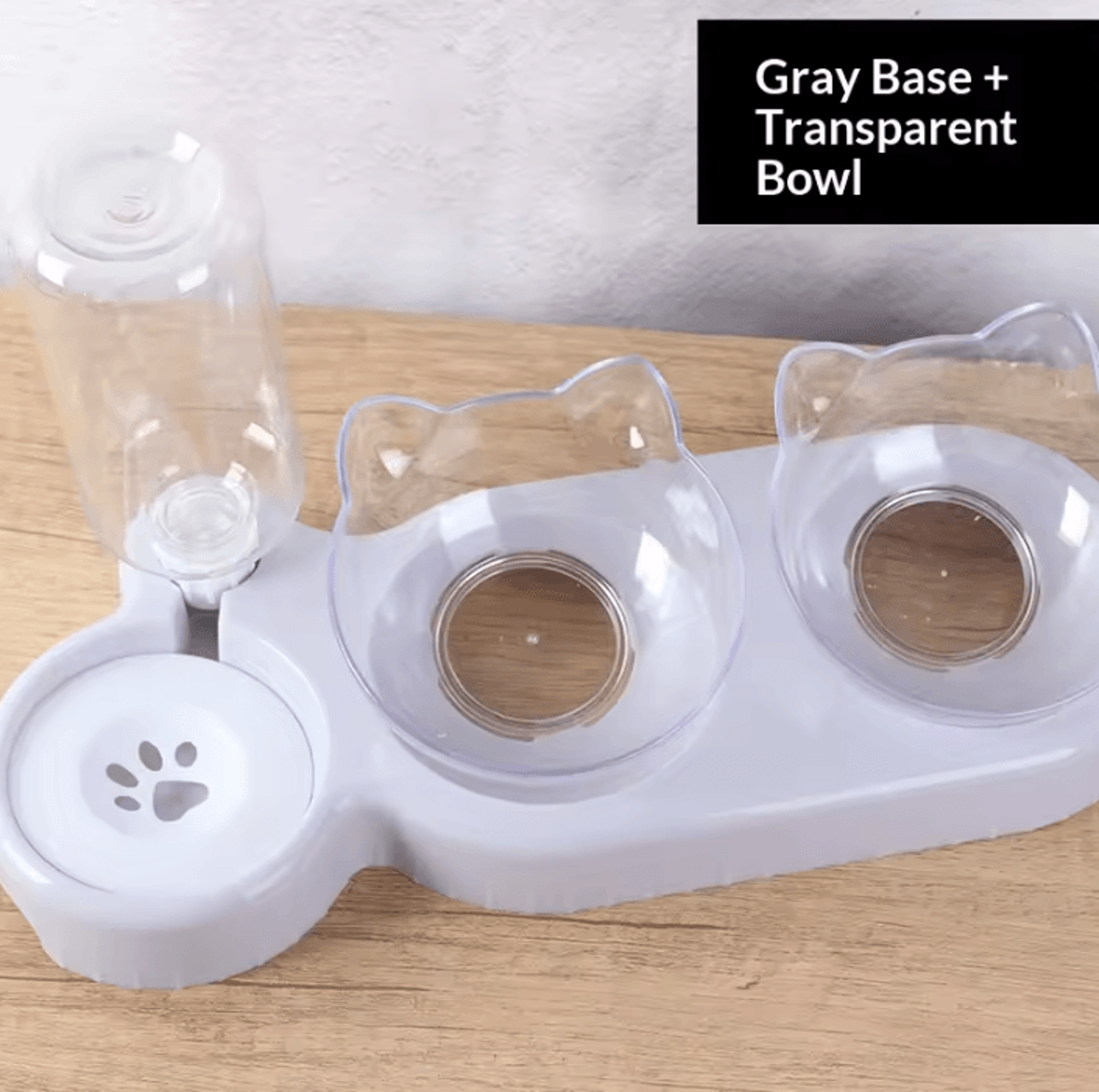 3 In 1 AntiTip Cat Feeder With Automatic Water Dispenser 9