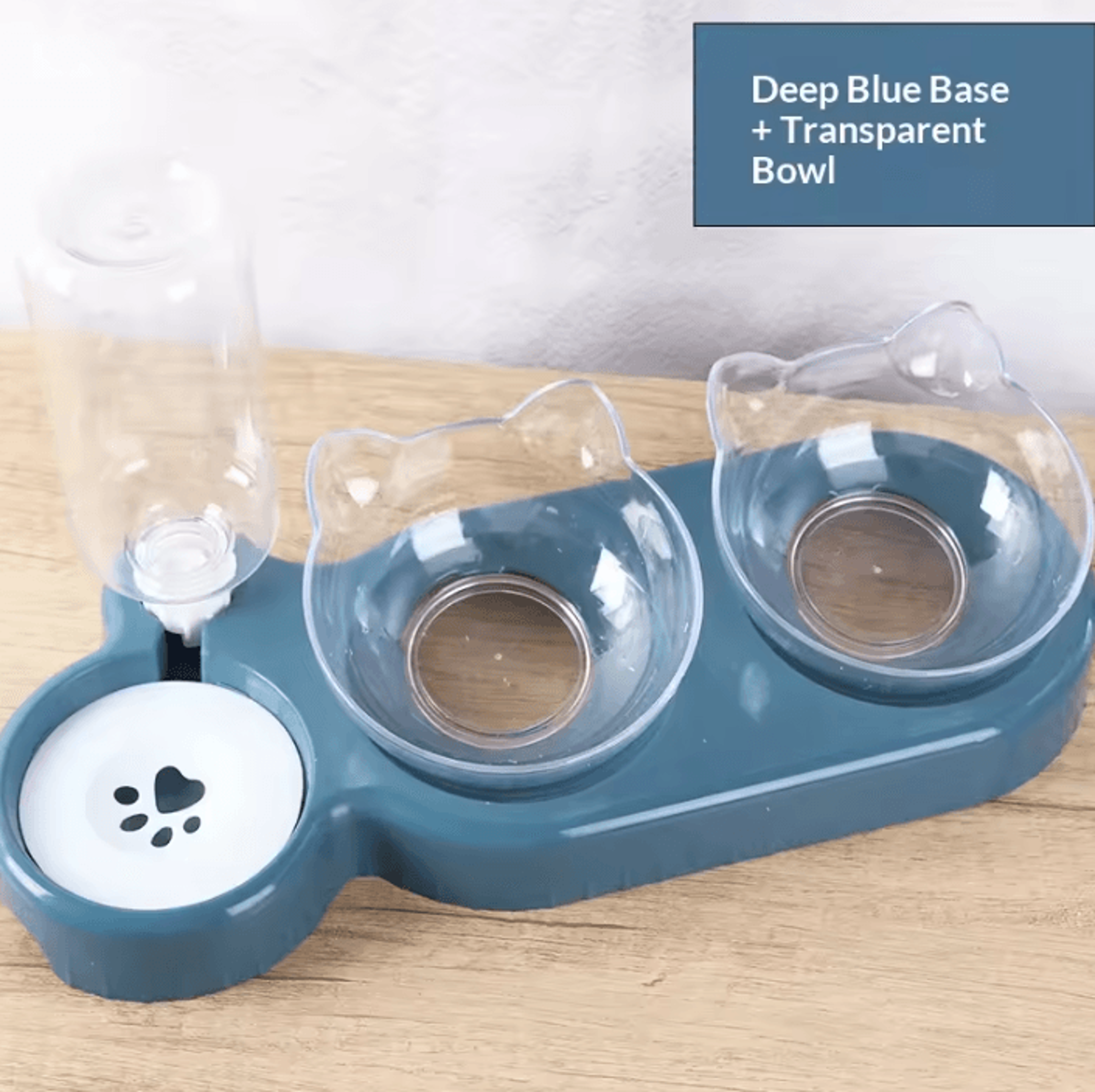 3 In 1 AntiTip Cat Feeder With Automatic Water Dispenser 13