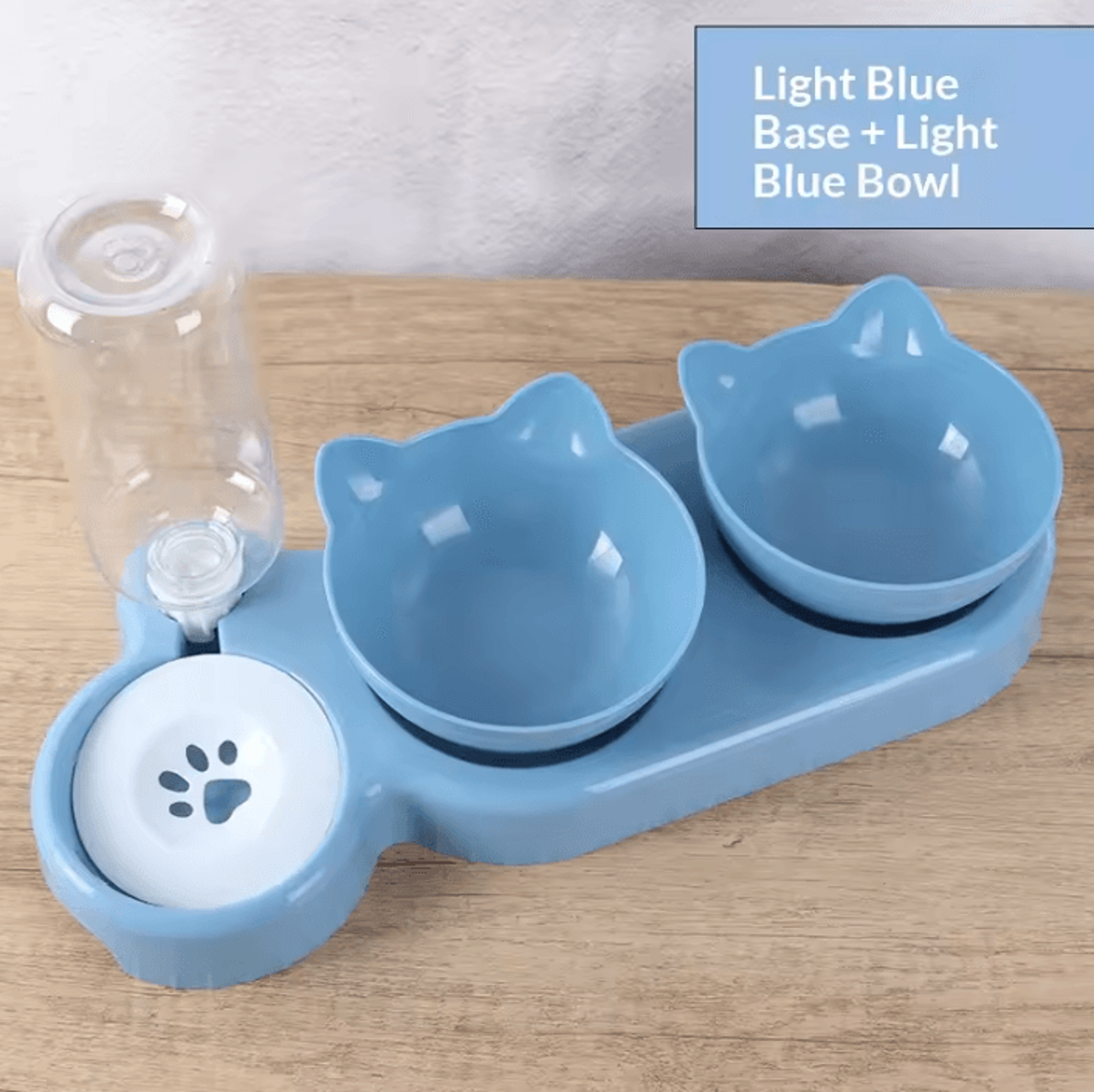 3 In 1 AntiTip Cat Feeder With Automatic Water Dispenser 8