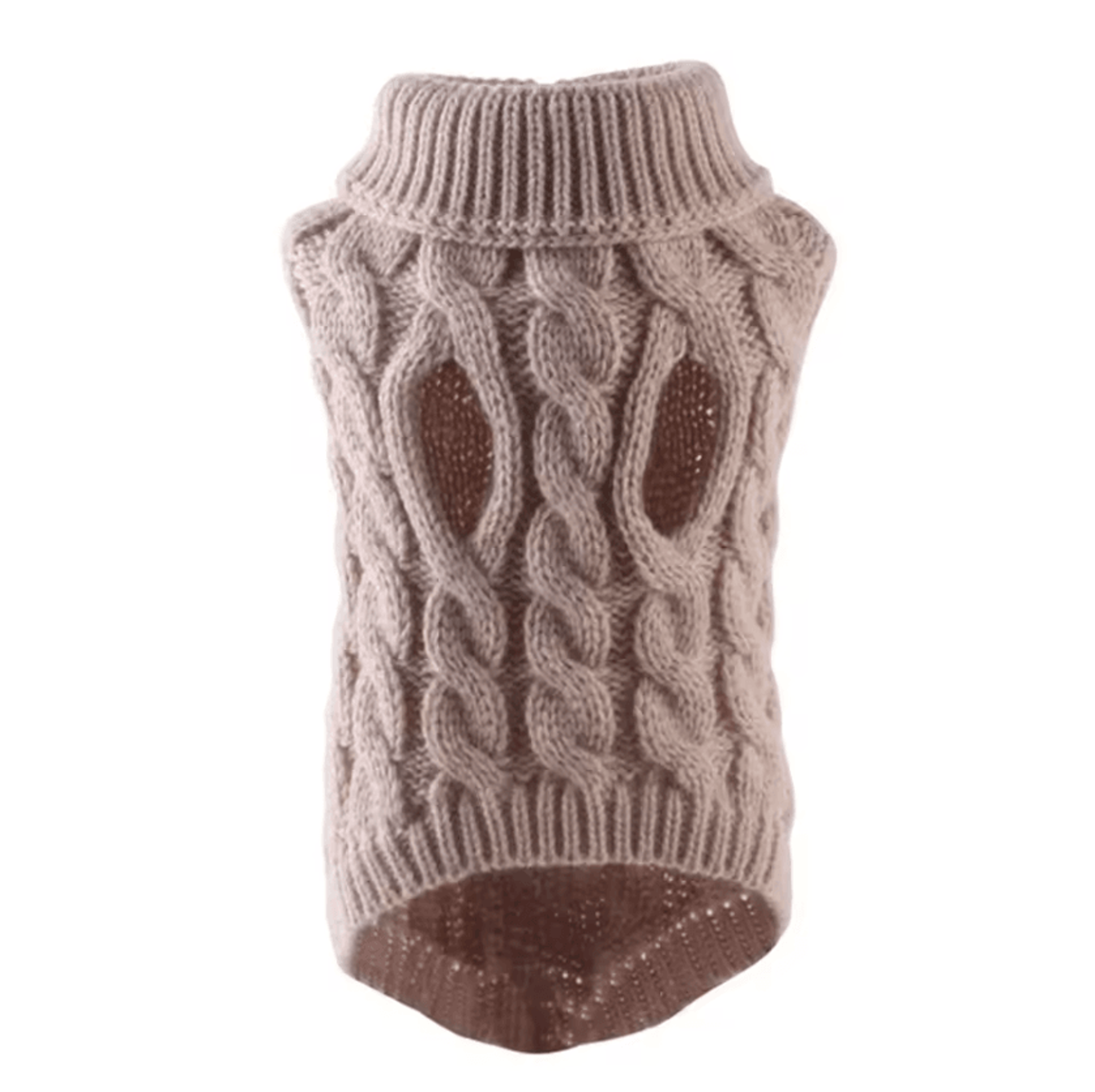 Warm Cable Knit Dog Sweater For Small Dogs 3