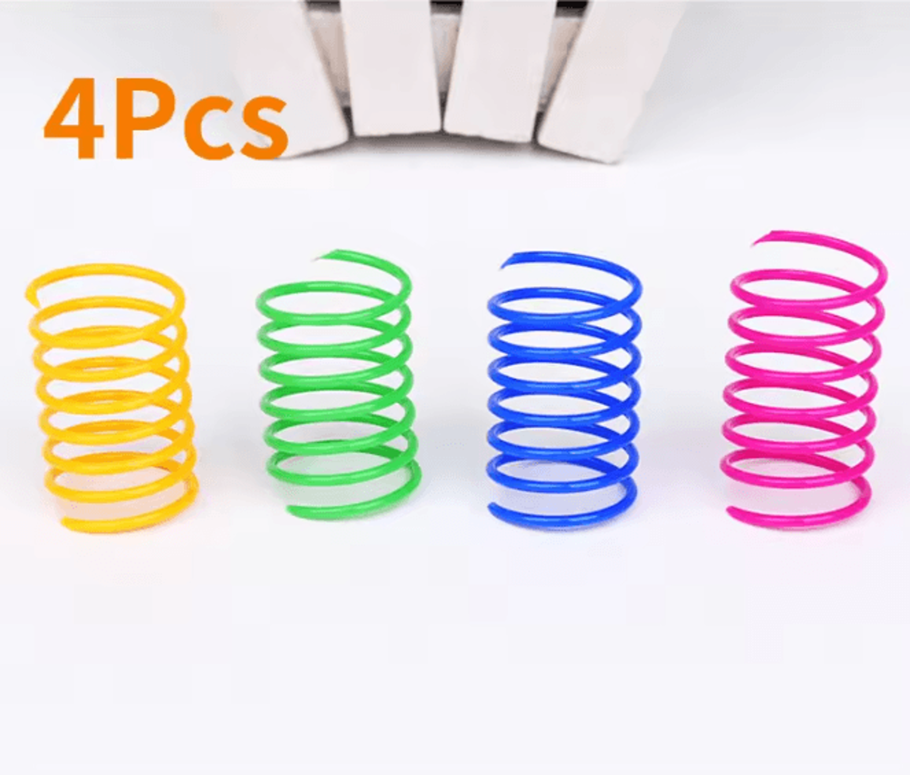 Colorful Spring Cat Toys Interactive Jumping Coil For Kittens 2