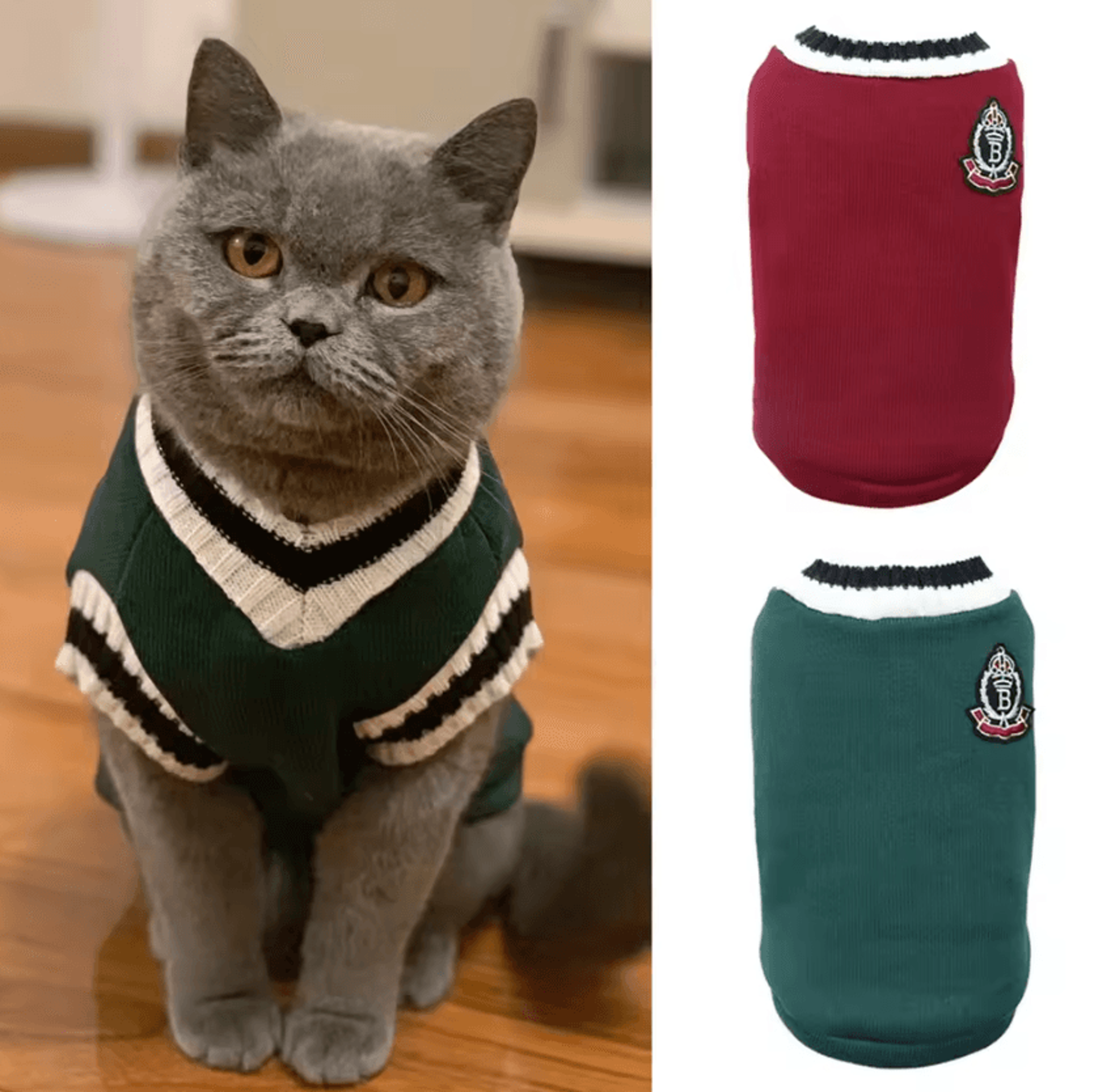 warm pet sweater vest for small dogs and cats