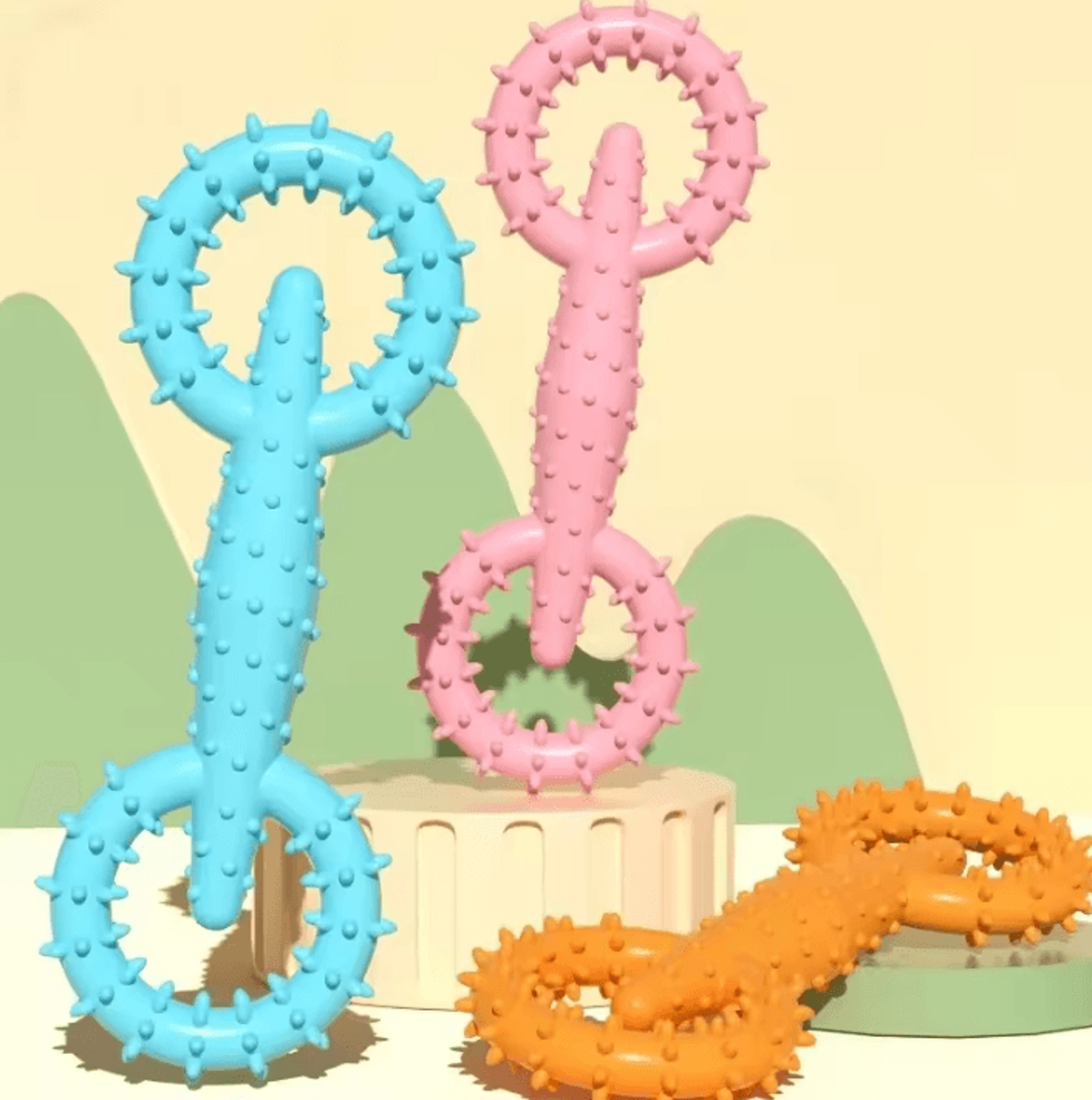 Interactive Dog Pull Ring Chew Toy For Teeth Cleaning 1