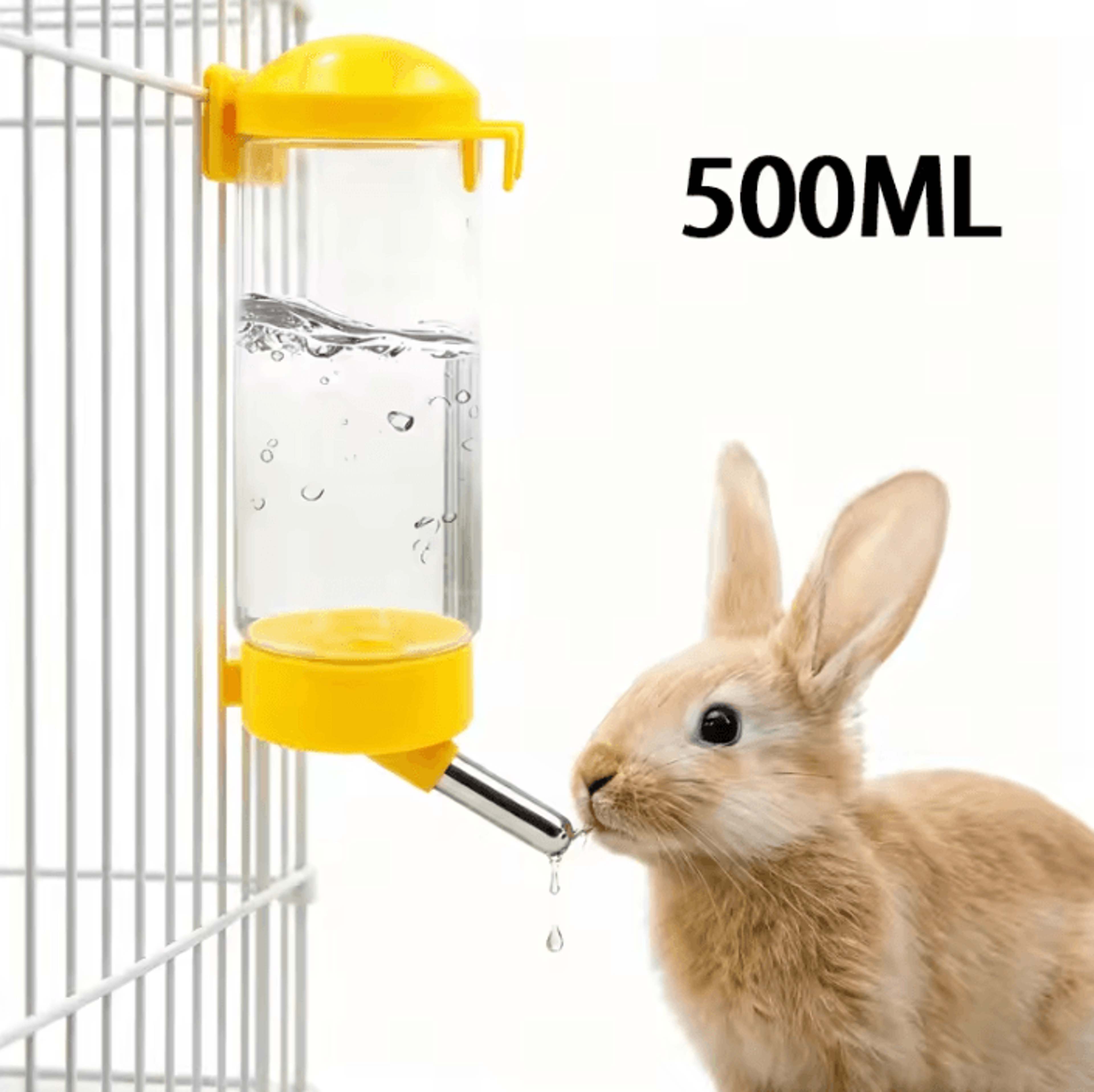 500ml hanging pet water bottle with ball dispenser
